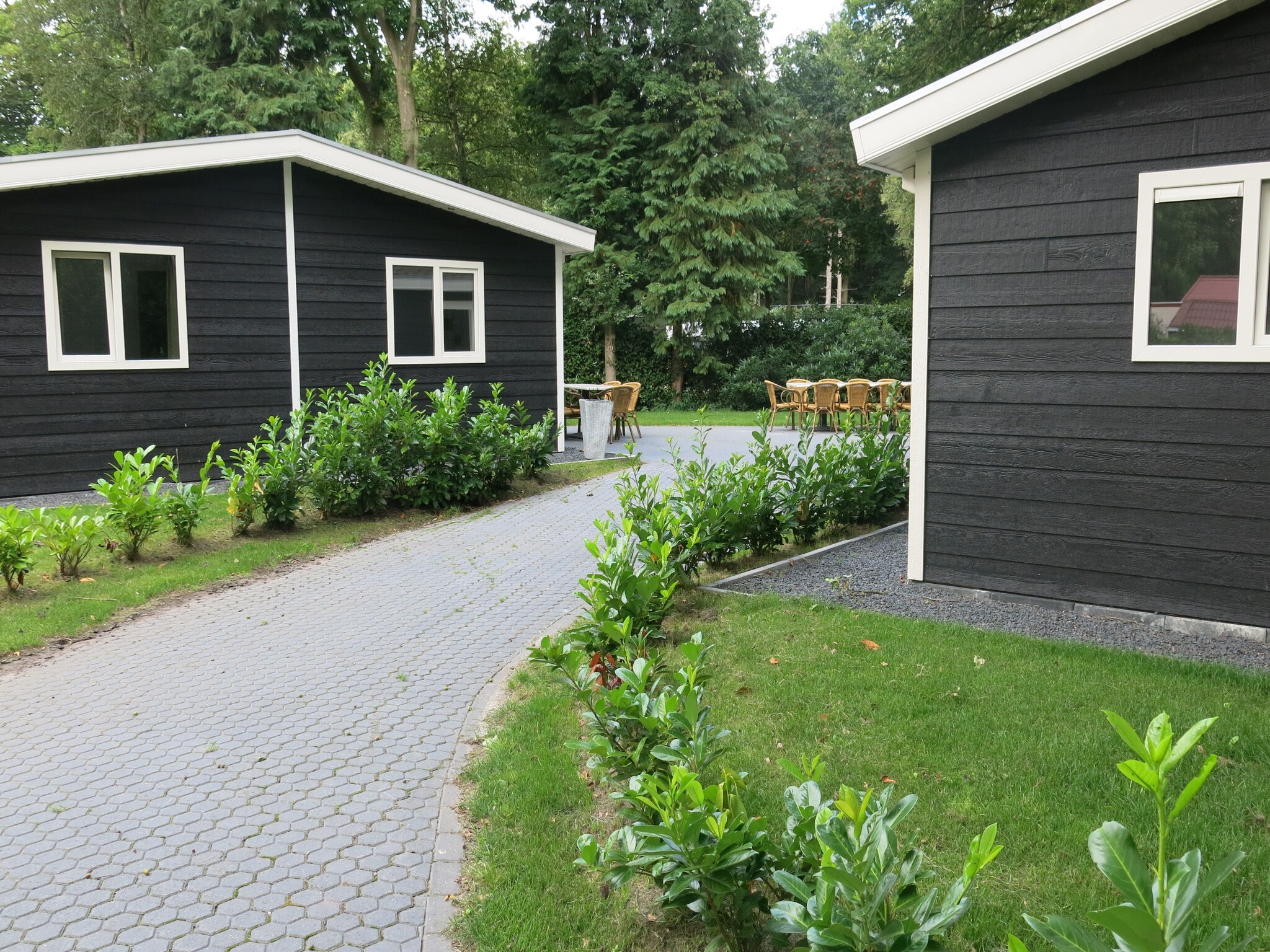 Nice house with a garden, surrounded by forest