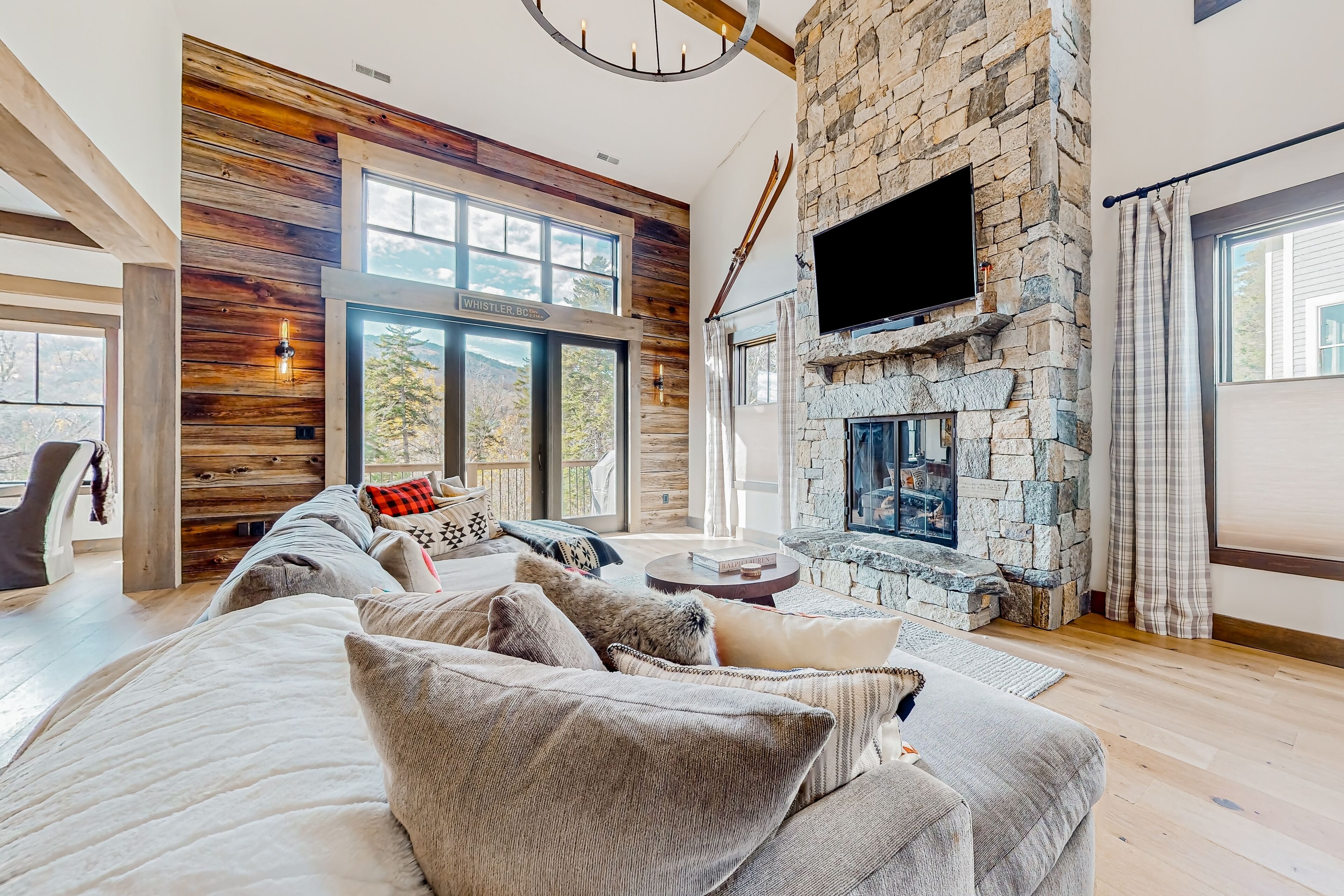 Luxury mountain home with fireplace, children's items, & expansive outdoor space