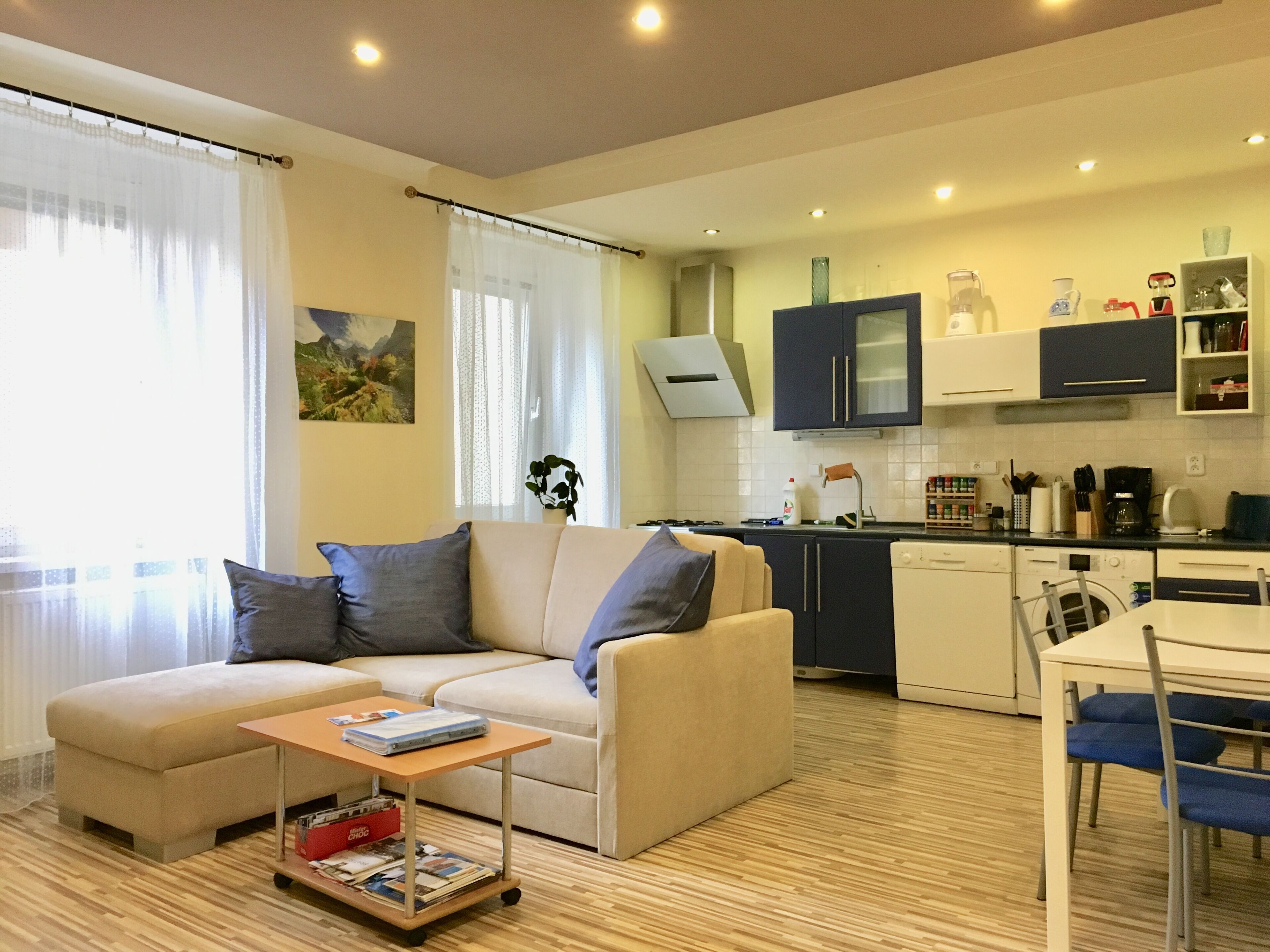 Sanitized large&safe Apt Blue in Heart of Old town Bratislava - WIFI+AC!