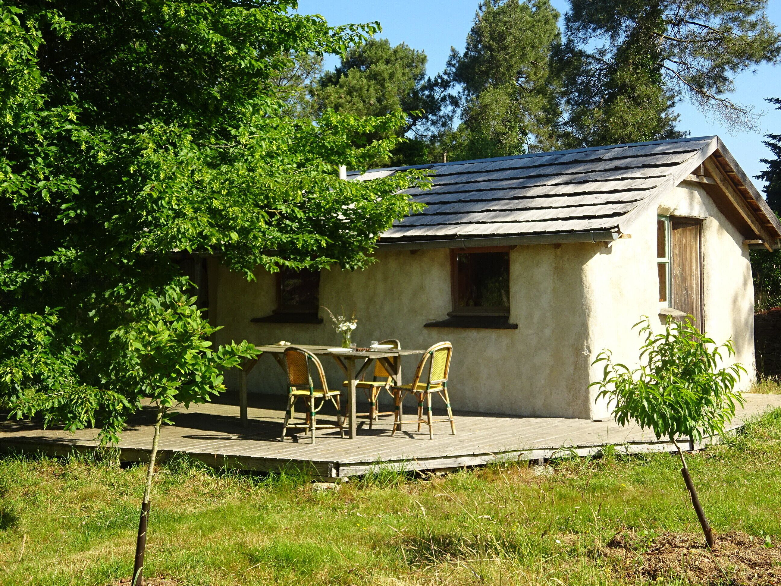 detached house in a bale of straw