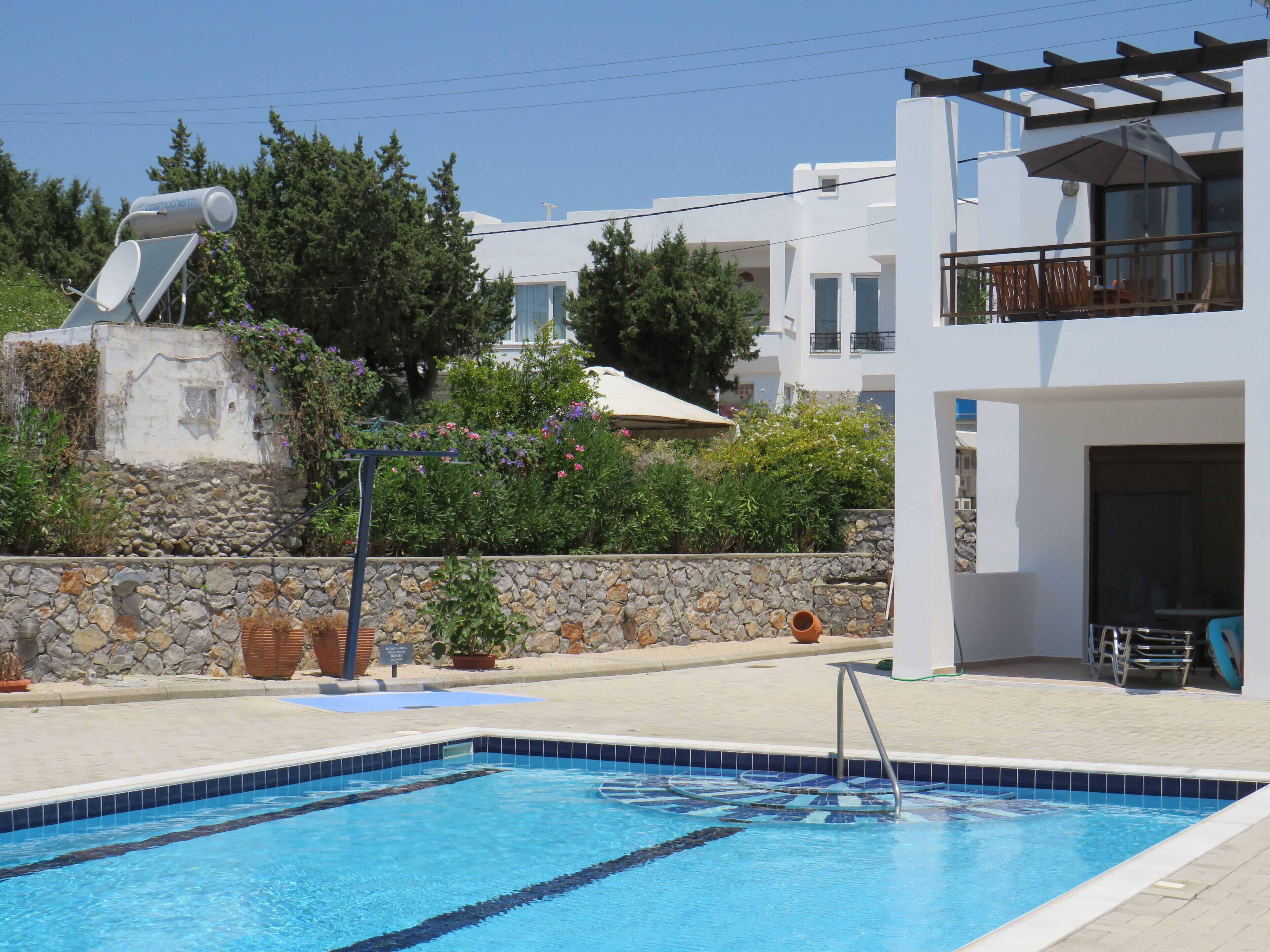 Modern, stylish apartment in traditional village of Gennadi with large pool