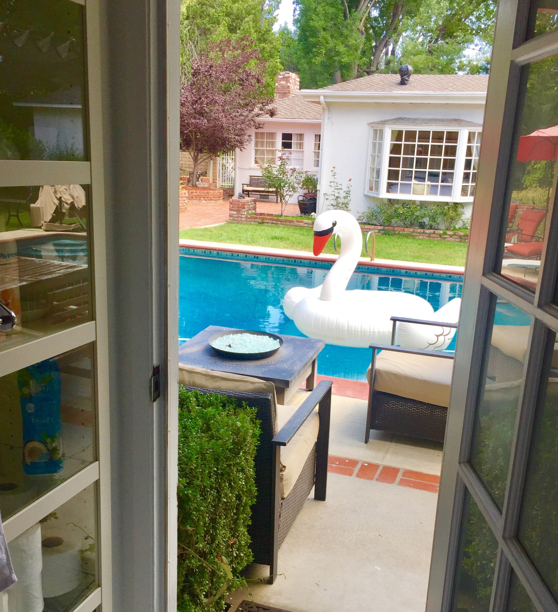 Poolhouse Oasis 2BD/1BA Spa•BBQ•Firepit•24/7 Self Check in•Laundry