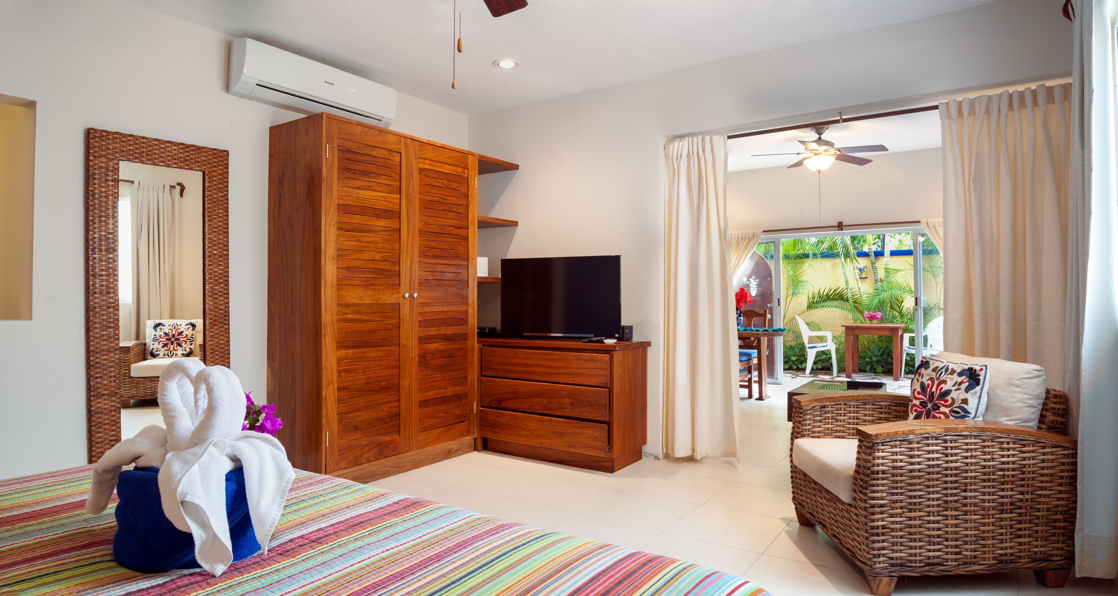 Modern, comfortable, well-appointed apartment with private garden courtyard.