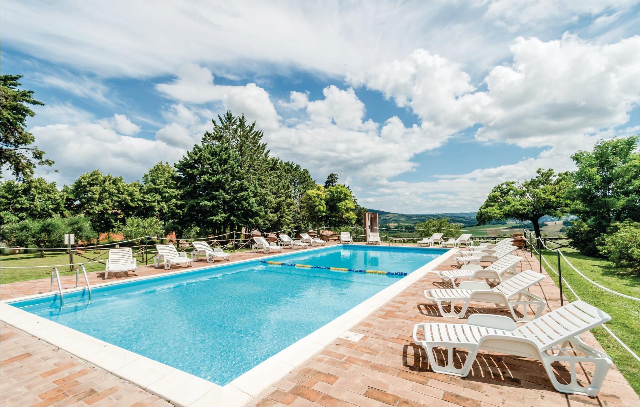 Old stone built country house dated 1684, panoramic location by the Trasimeno lake, at the border wi