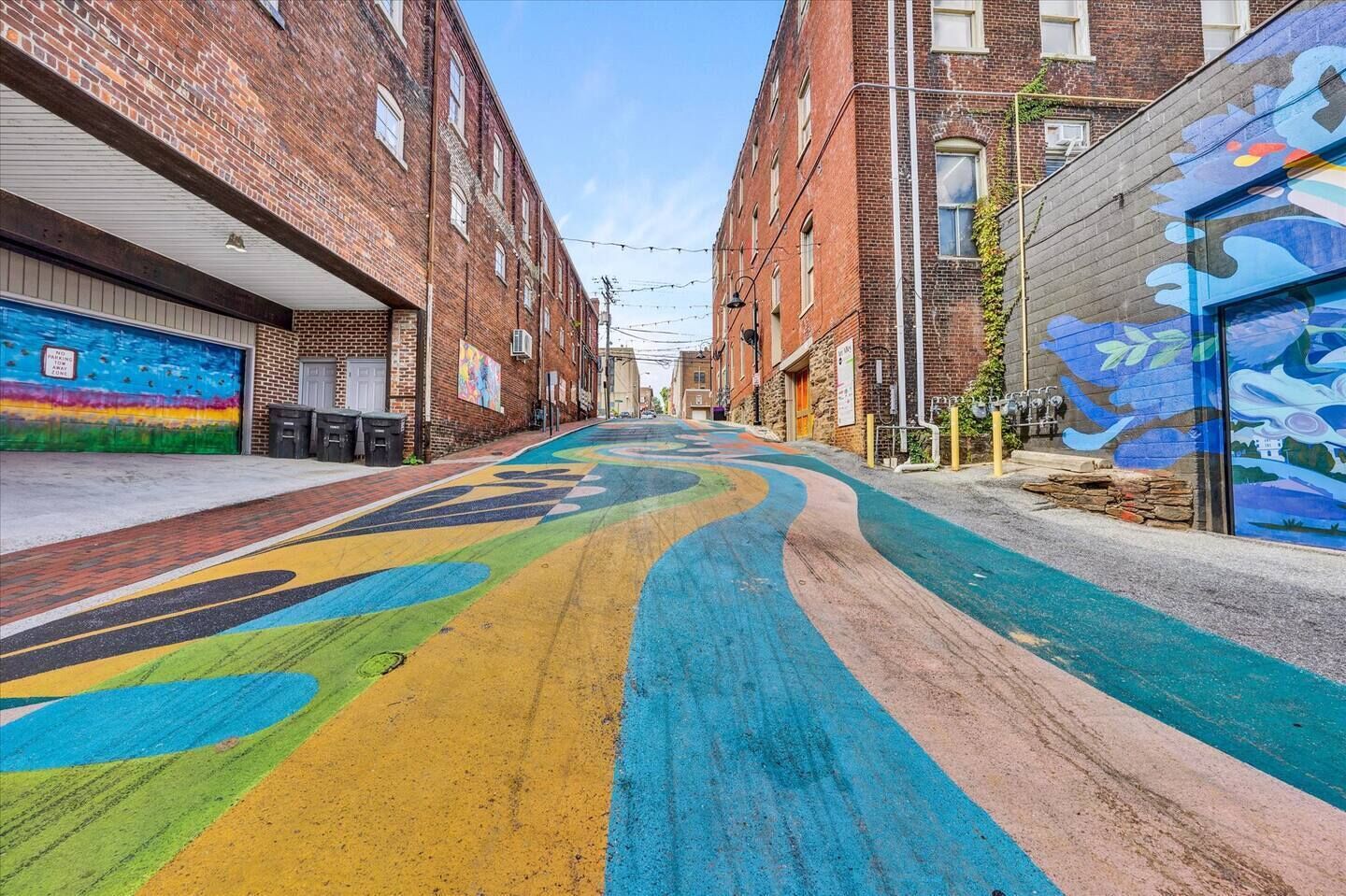 Lynchburg Historic Loft with 3 king size beds and 2 cars garage! Art Alley