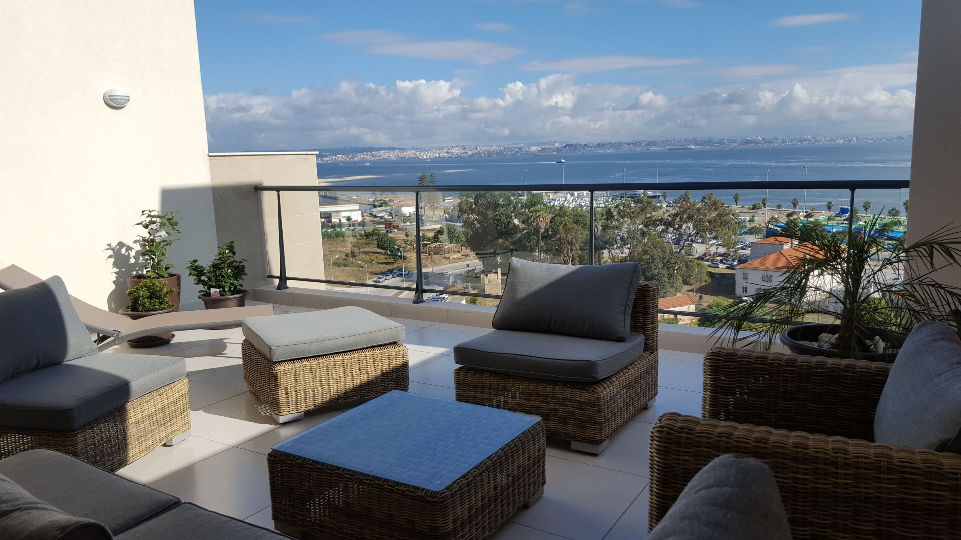 Amazing view over Lisbon and the Tagus River Night & Day