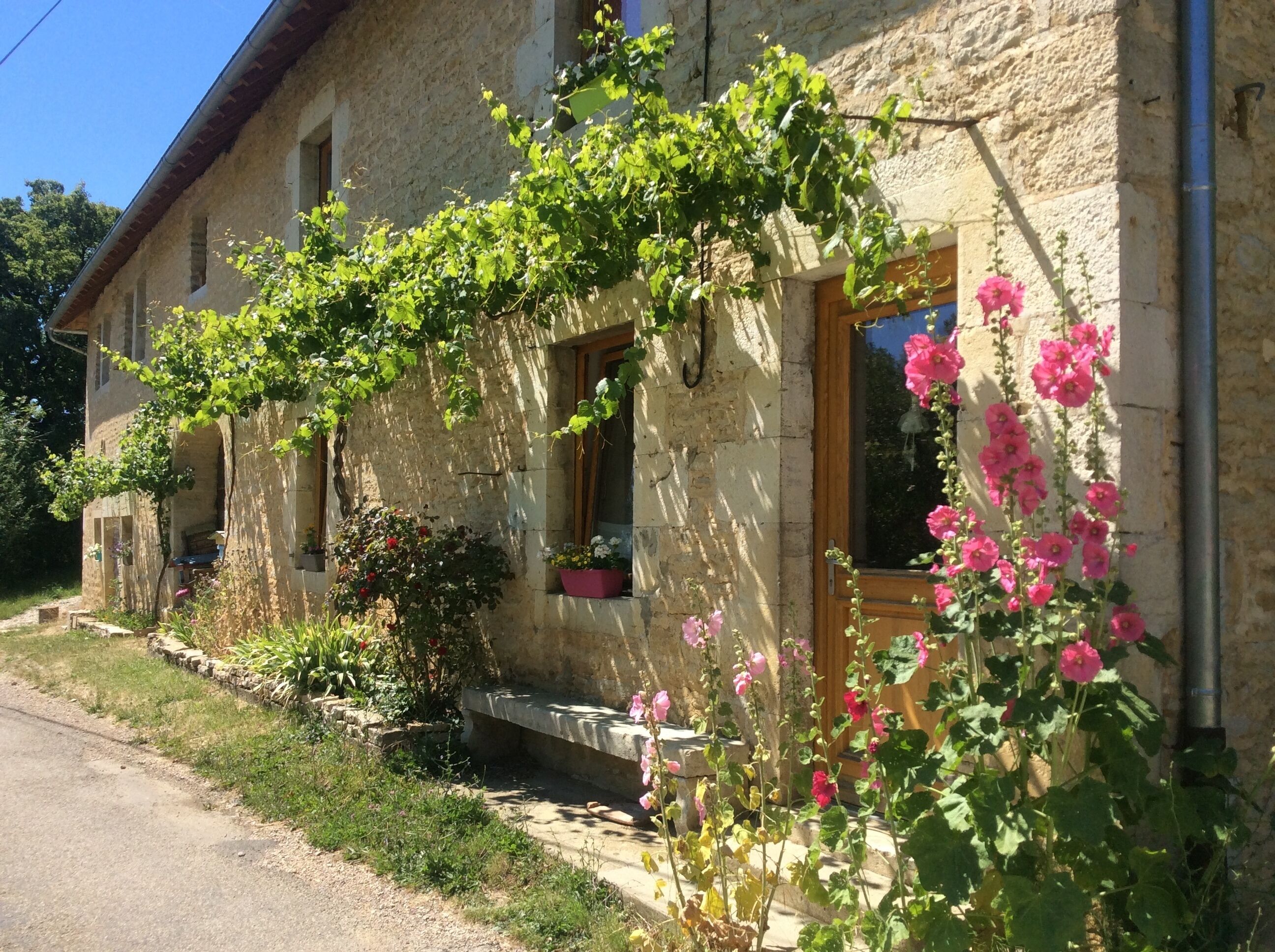Cottage character in quiet village on the slopes of Mount Poupet