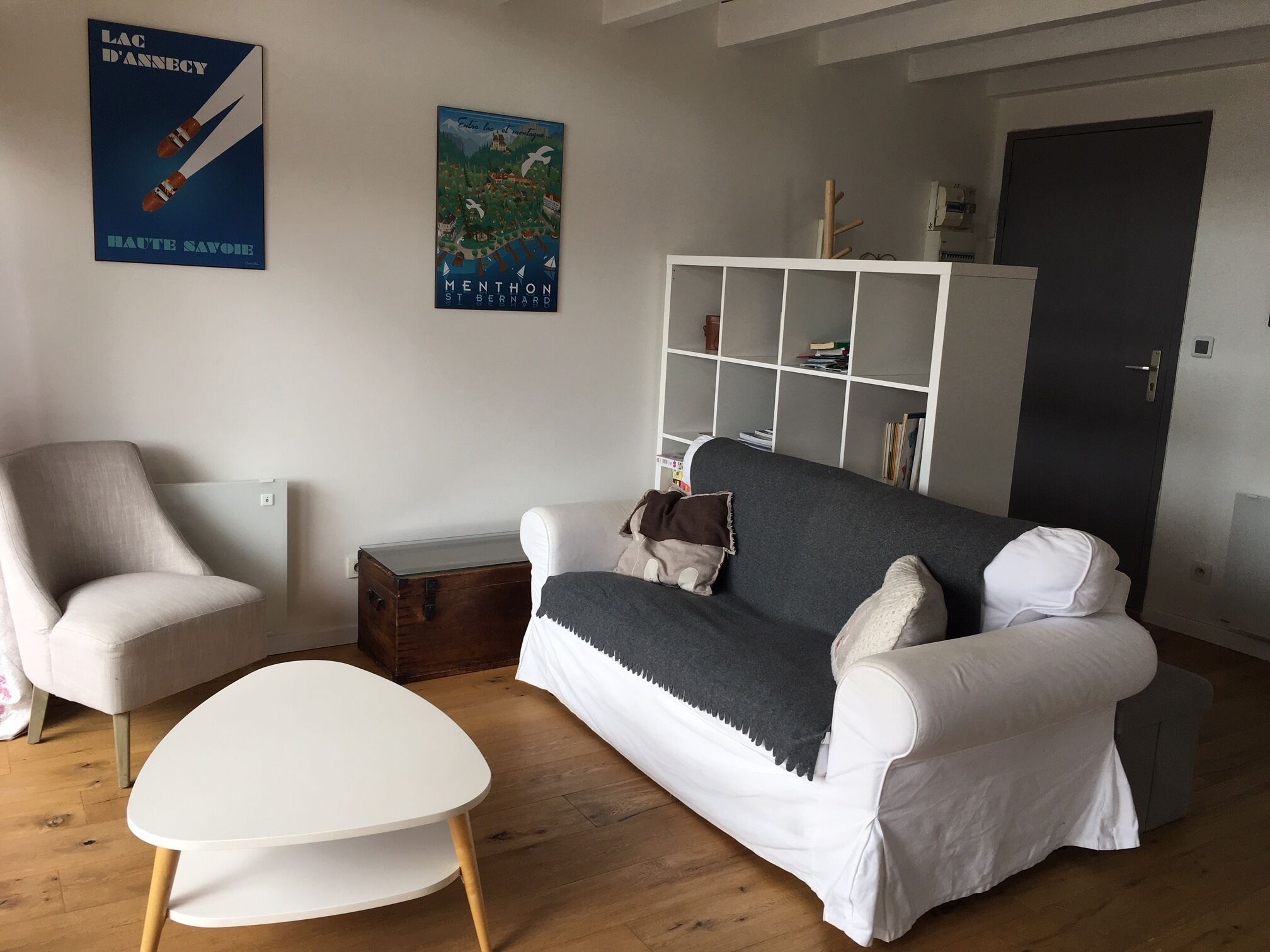 In the heart of the village of Menthon St Bernard, overlooking the lake and mountains