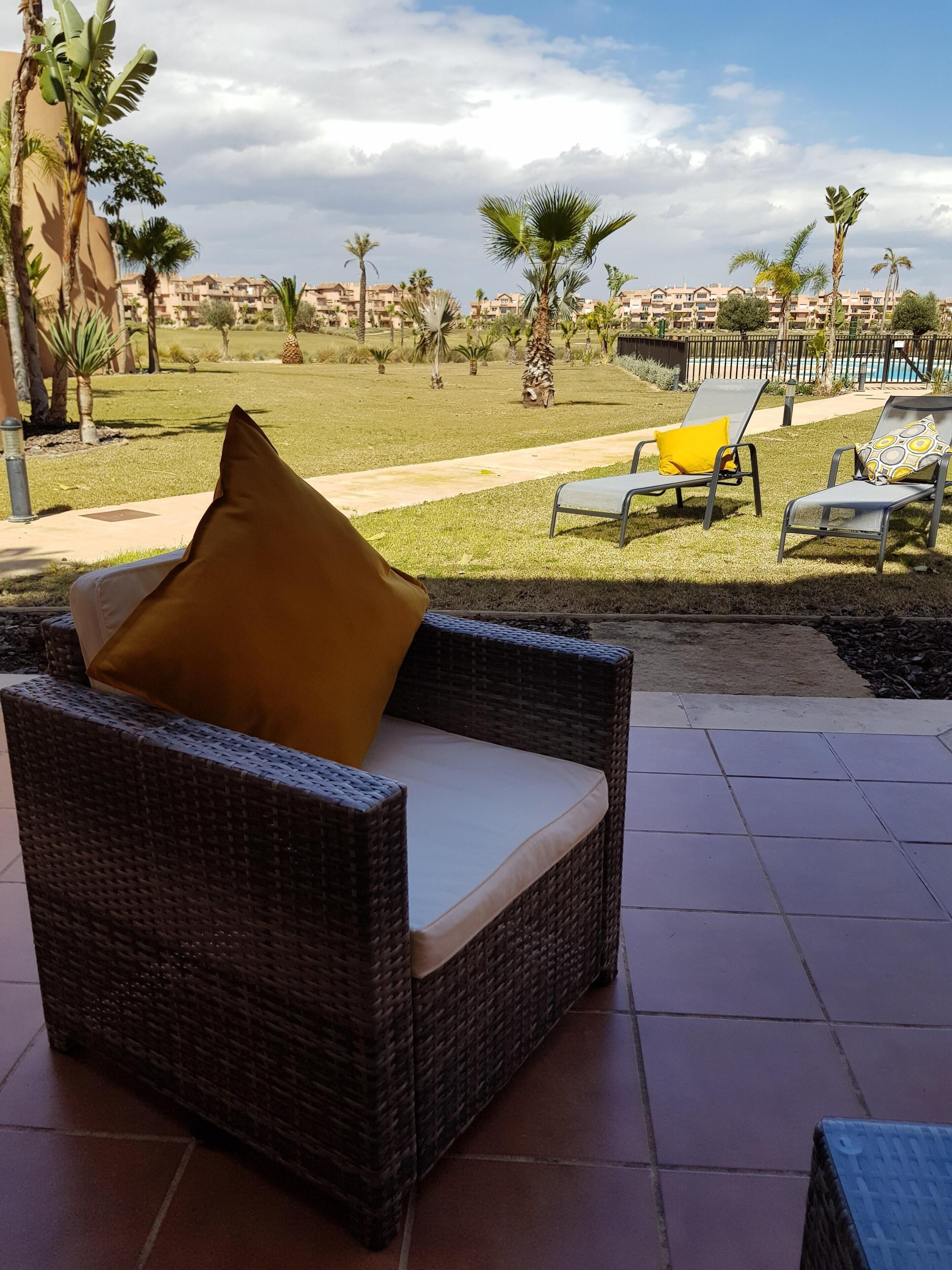 Exceptional, Ground Floor, Perfectly Positioned on  5* Mar Menor Golf Resor
