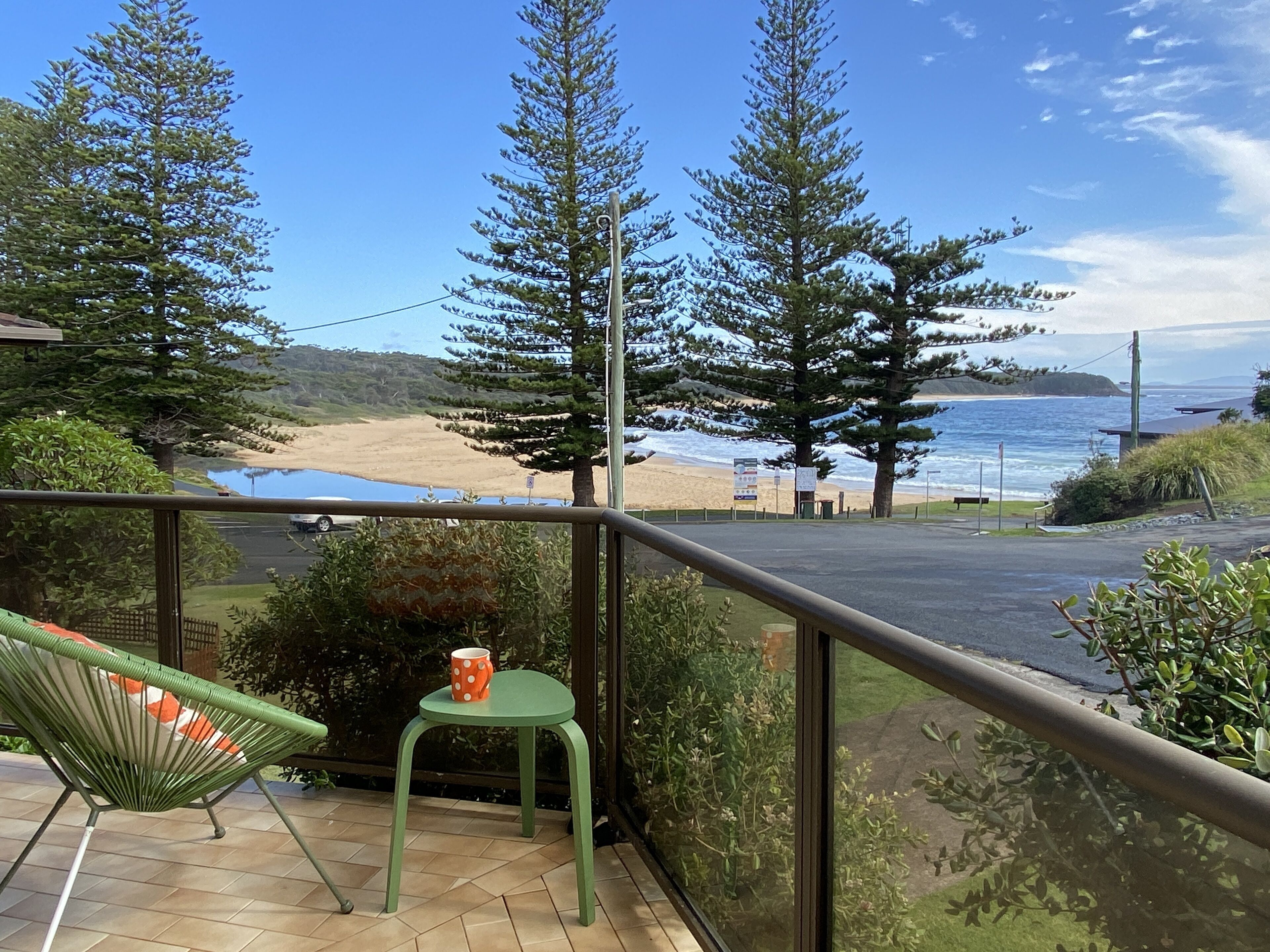 The perfect place where you can have your morning coffee with a side of beach