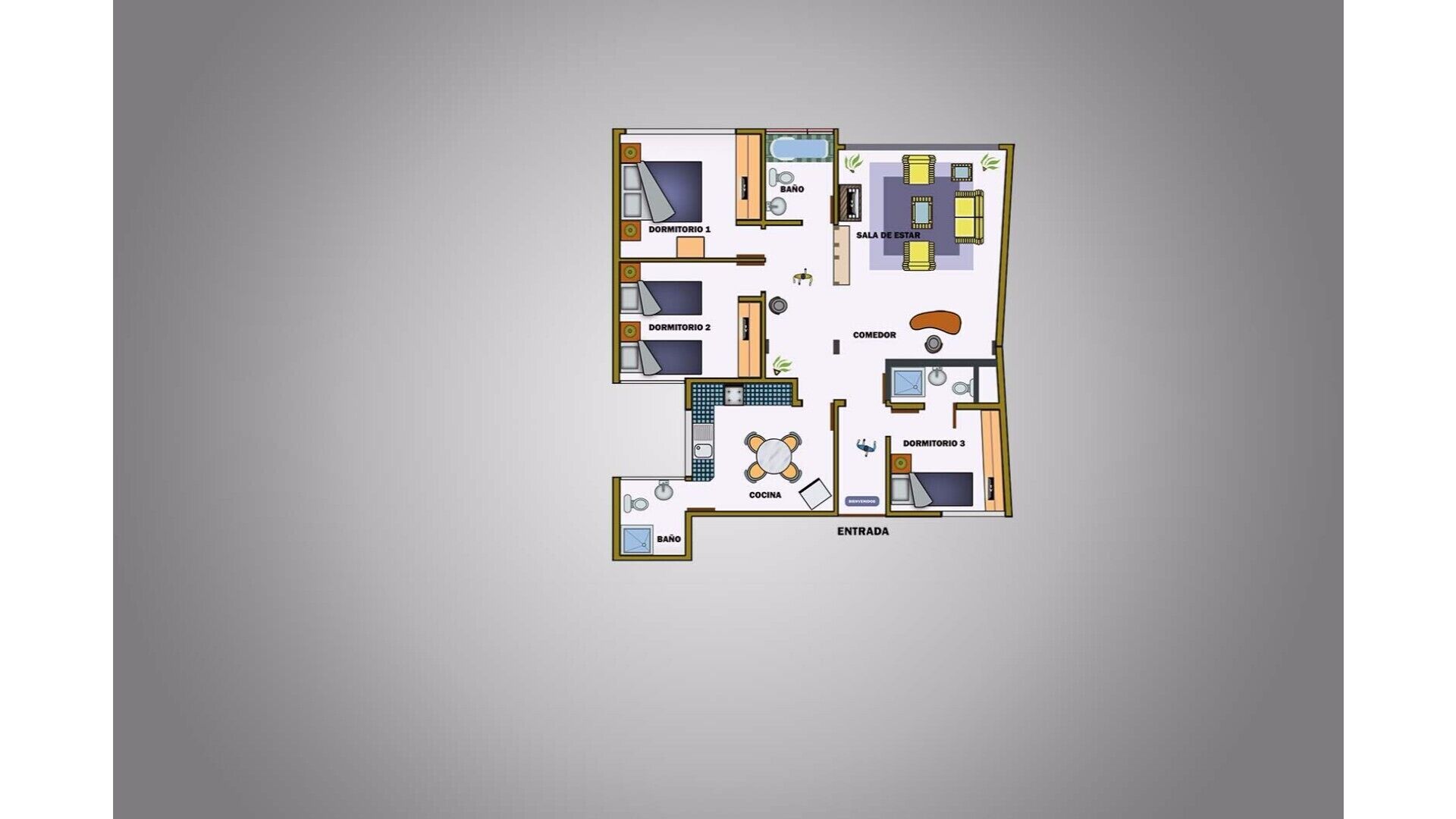 VIOLETTA 'S 3 ROOMS APARTMENT