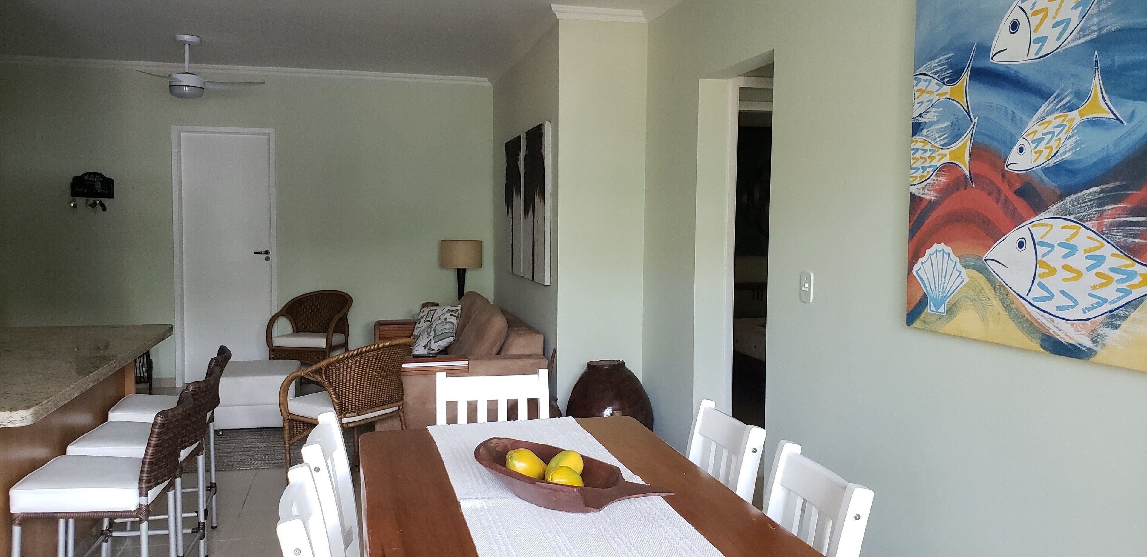 Apt. Praia Season - Noble Location of Praia Grande - Air Conditioning - 3 Suites