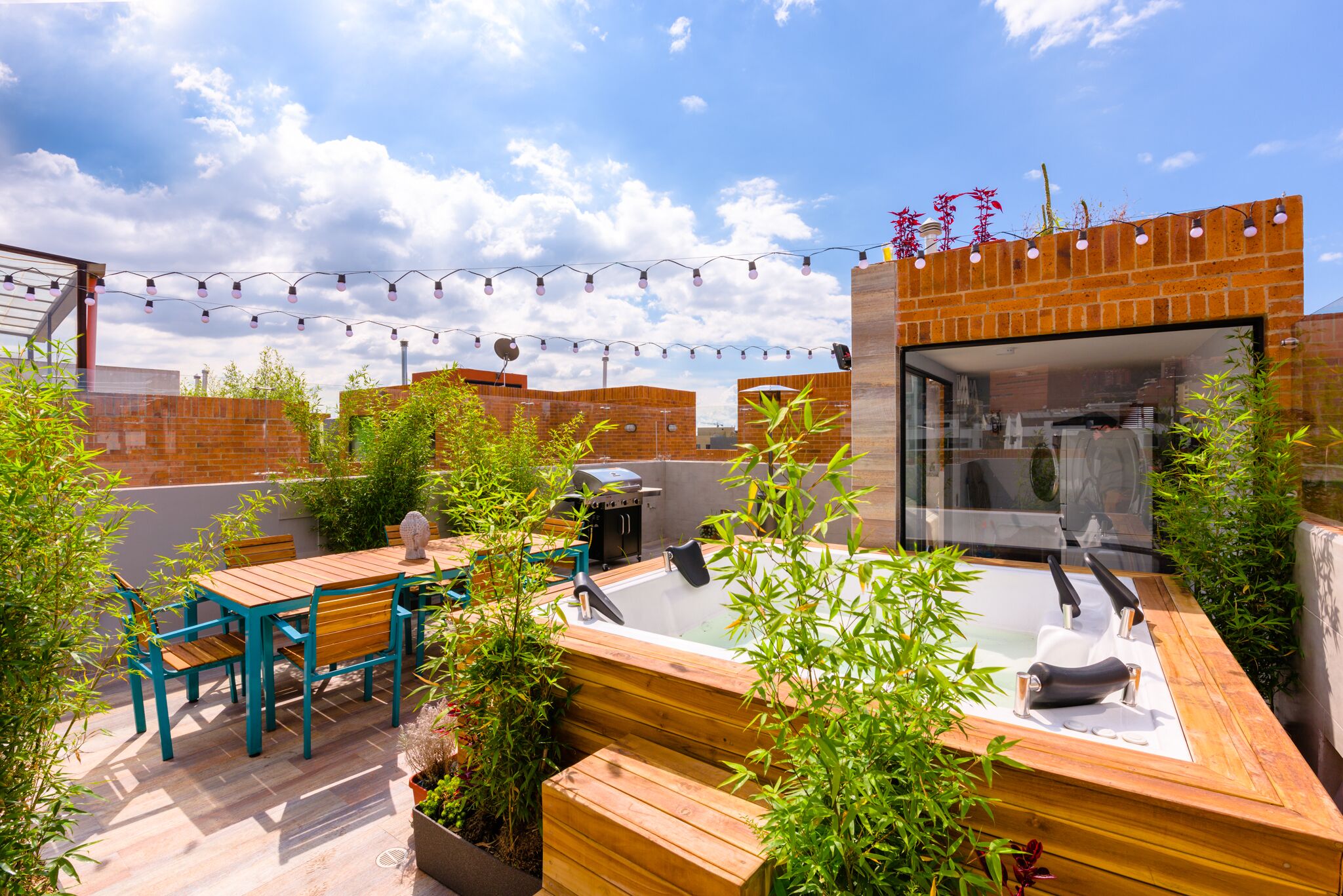 Outdoor Hot tub + BBQ + Terrace 1 hab Usaquen