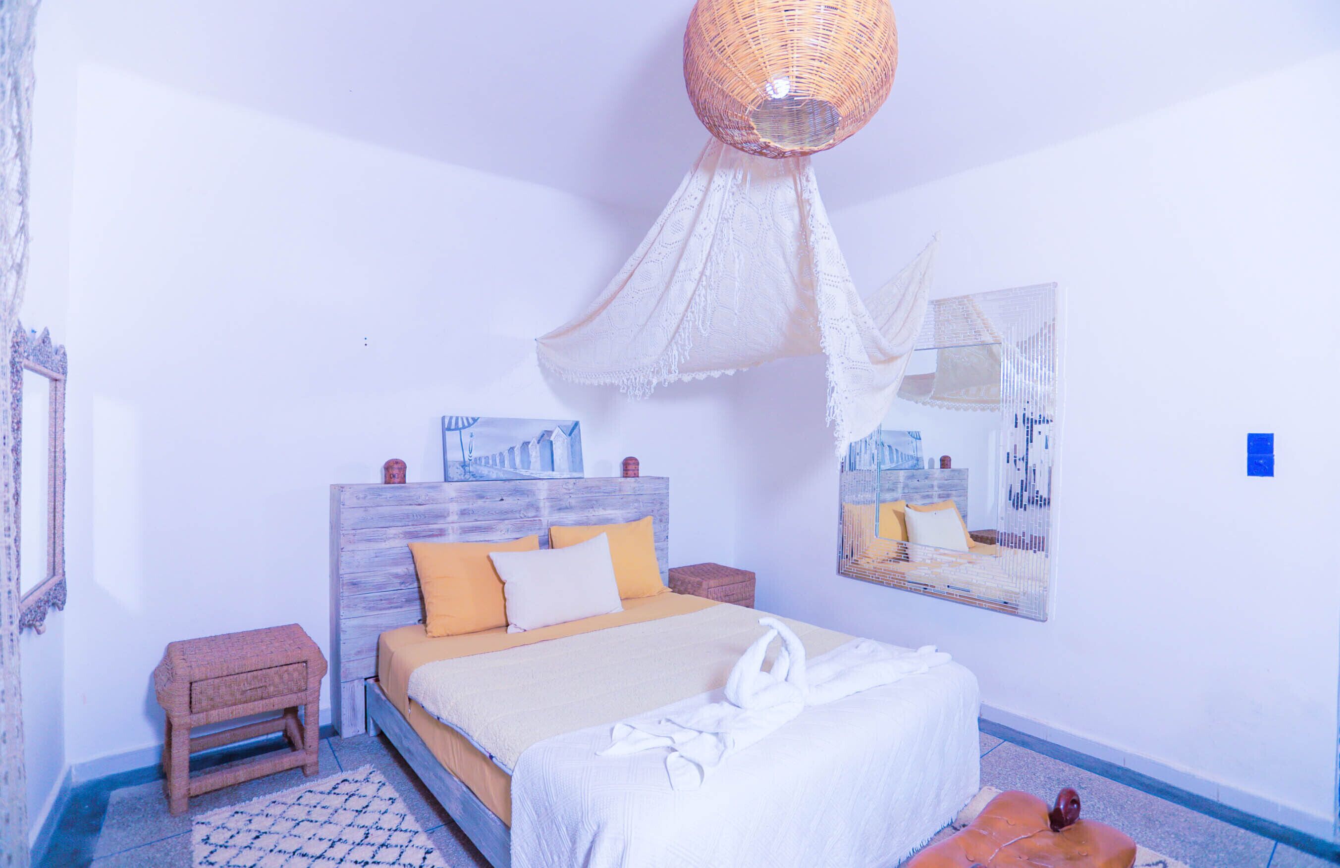 BOHO studio with private bathroom.