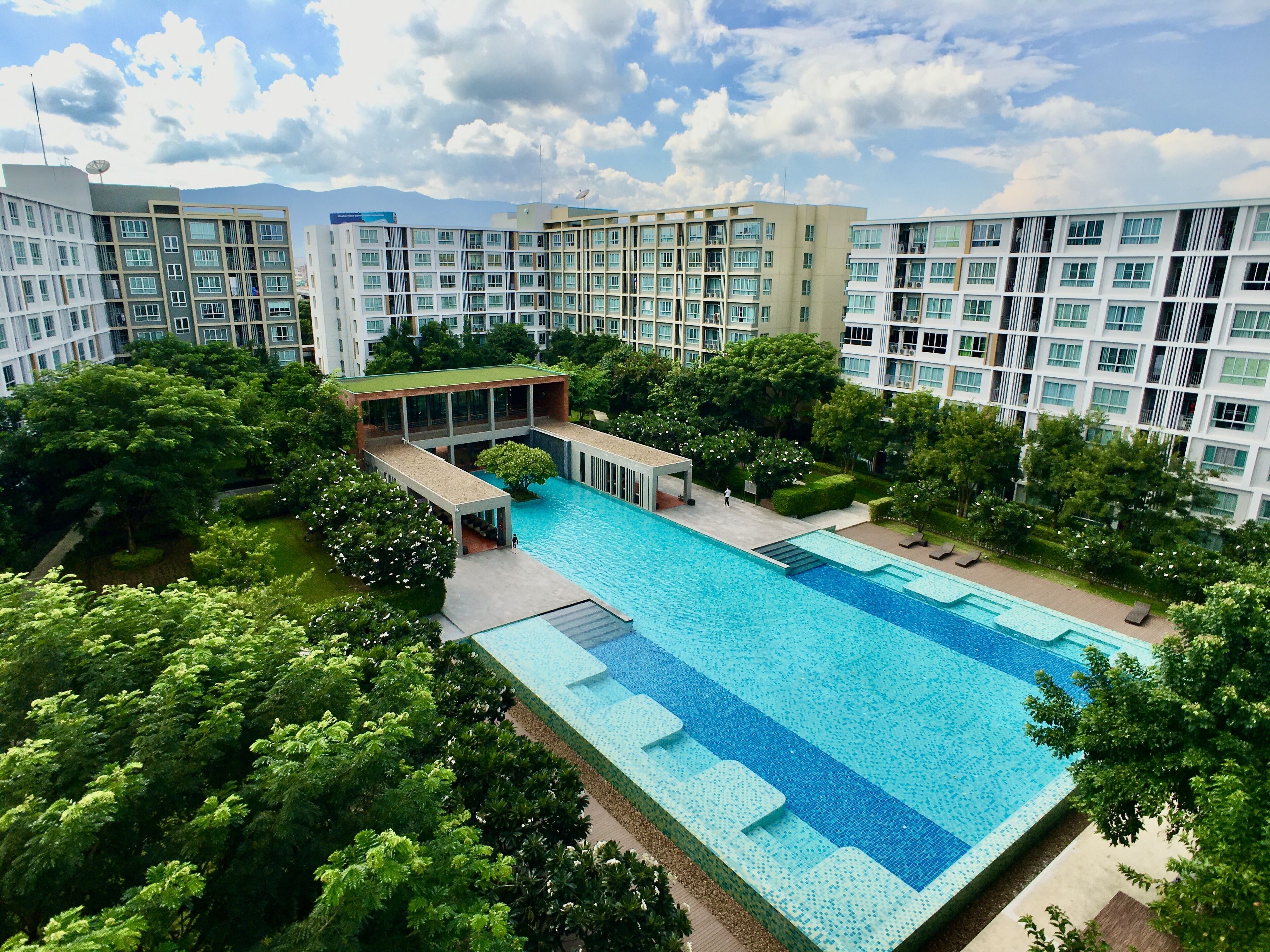 Next to Central Festival Mall. Big Pool and lots of Gardens. Kitchen and Air Con