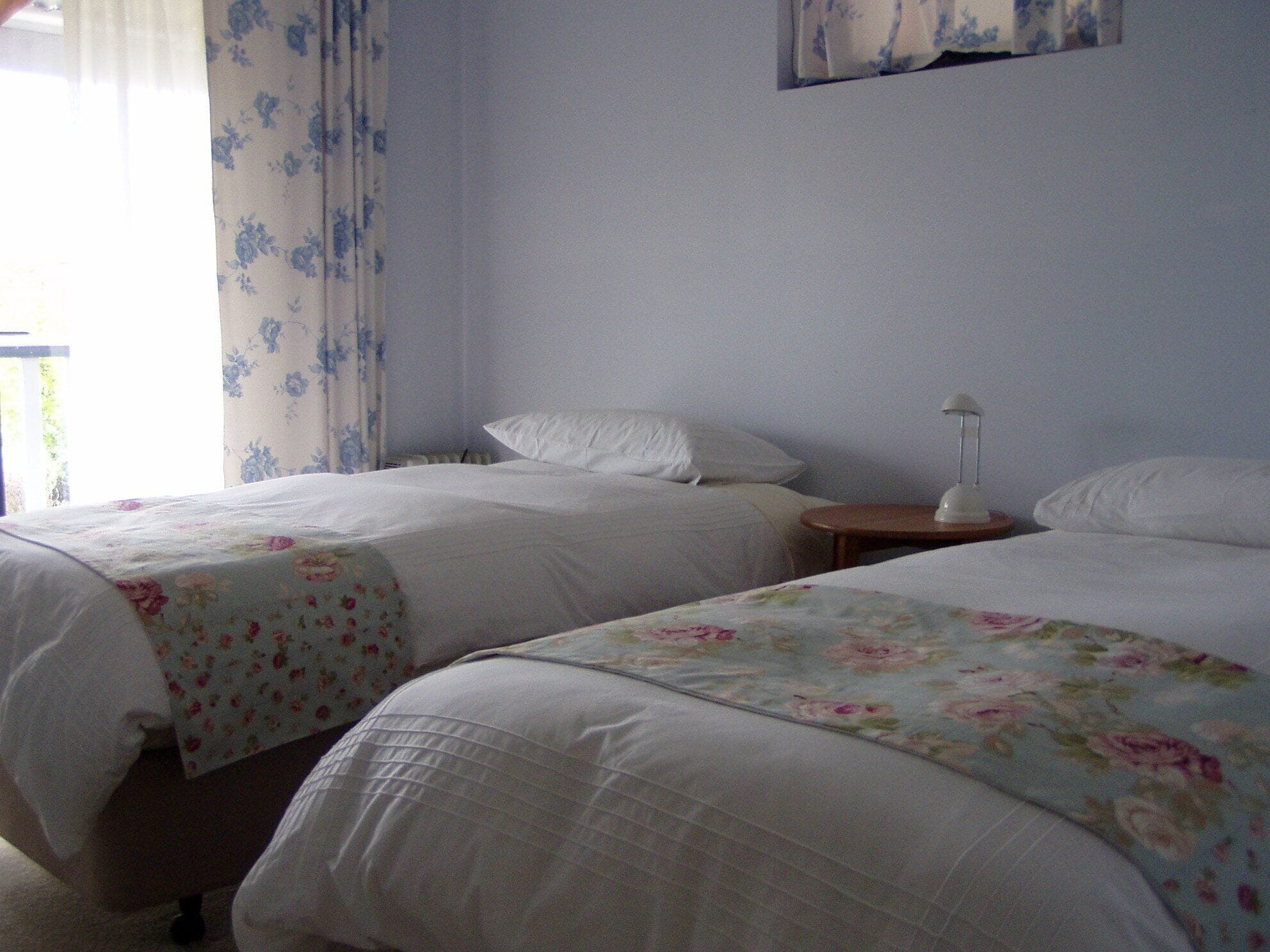 Twin bed at hosted accommodation, plus breakfast