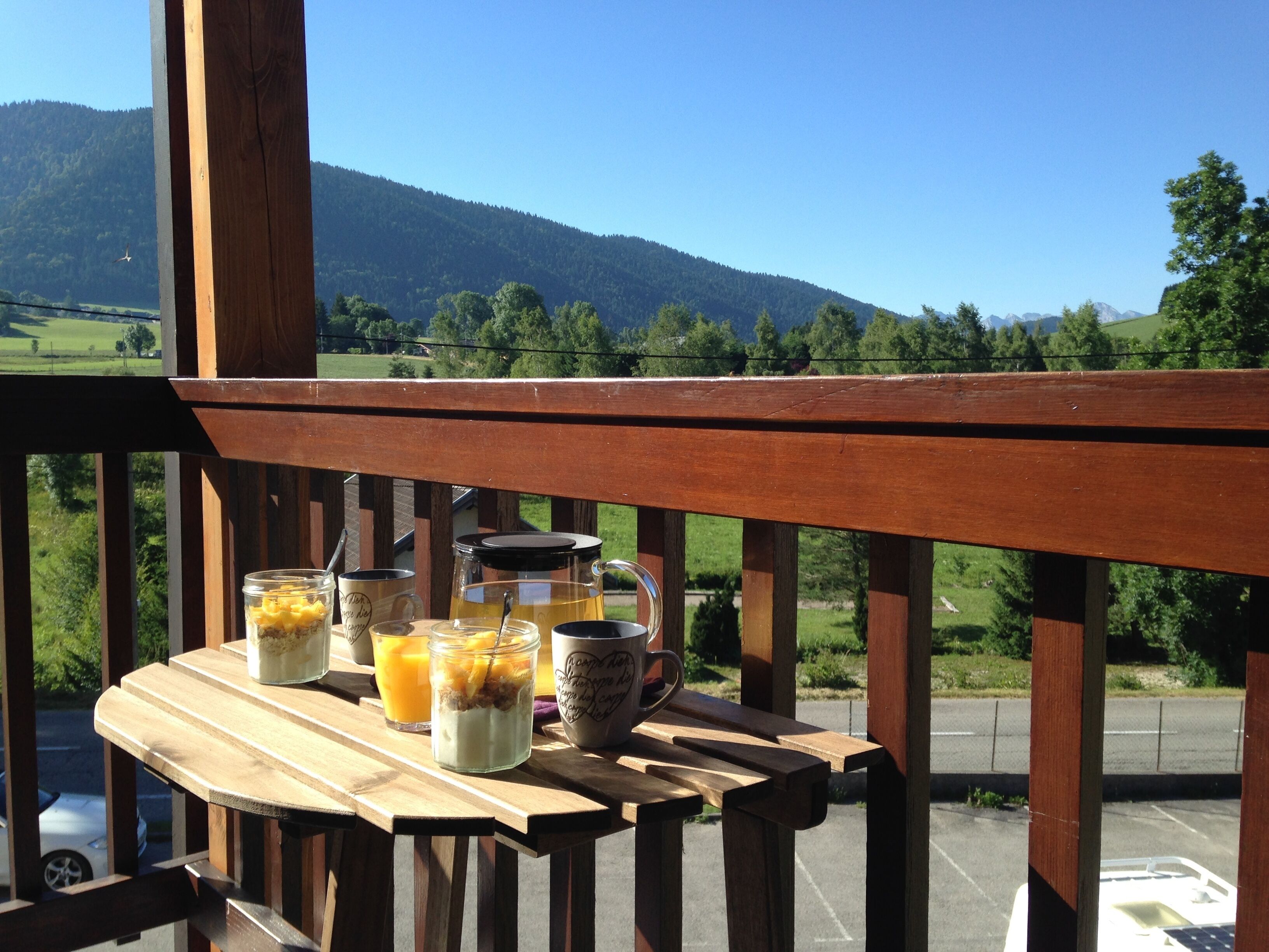 Spacious duplex in the French Alps with south-facing balcony in a lively village