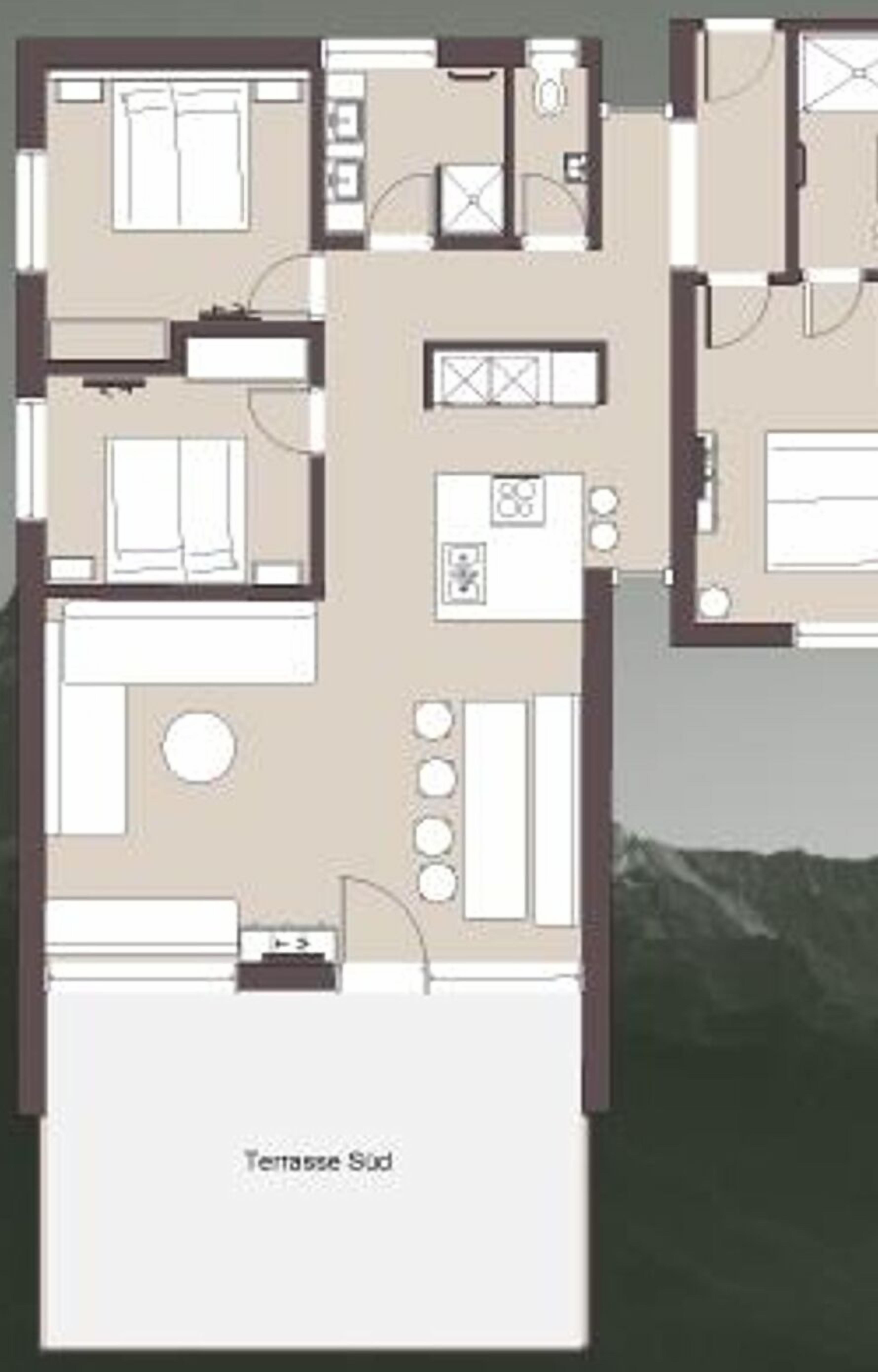 ApARTment 6 - 3 bedrooms, south terrace - WalserART