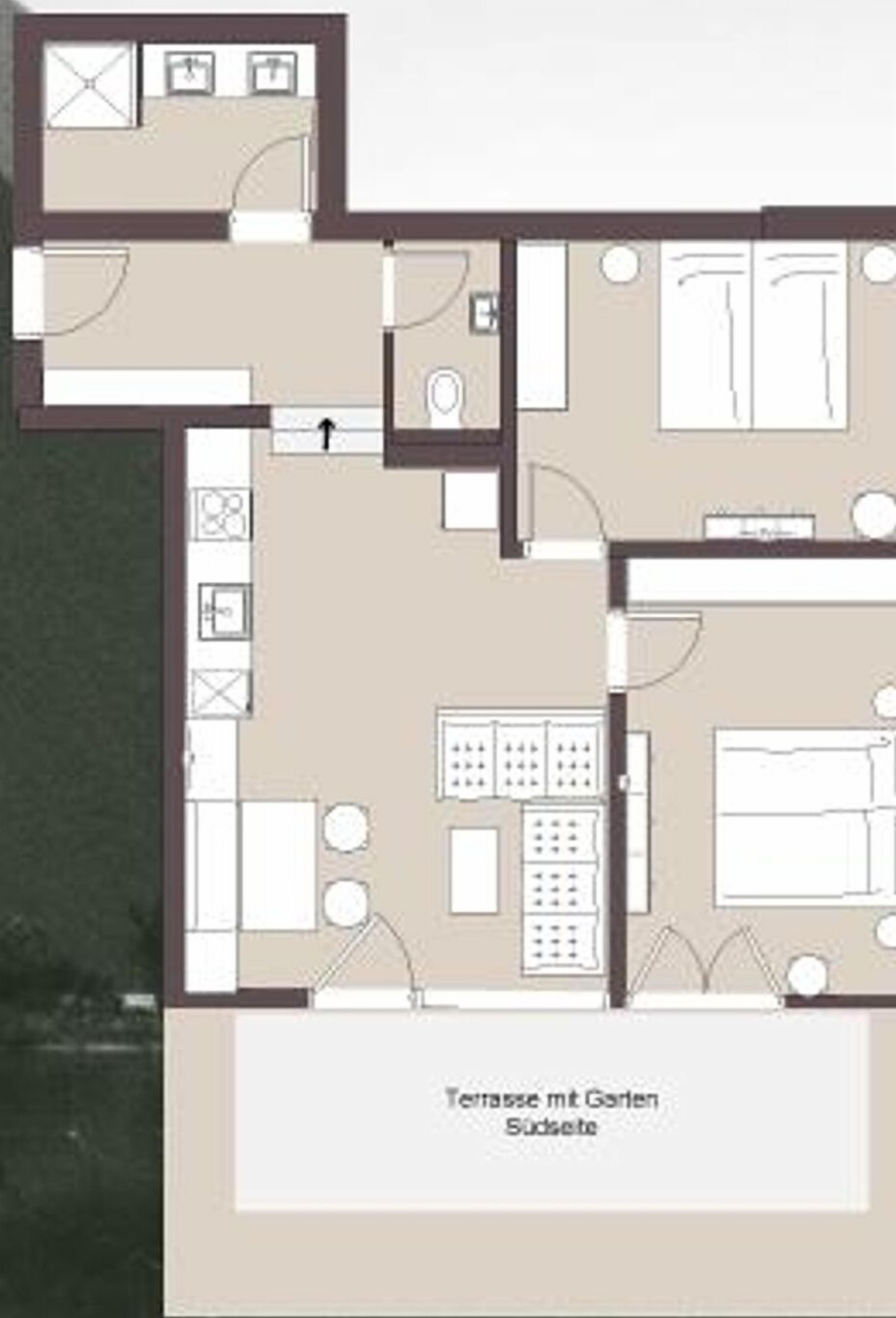 ApARTment 2 - 2 bedrooms, south terrace & garden - WalserART