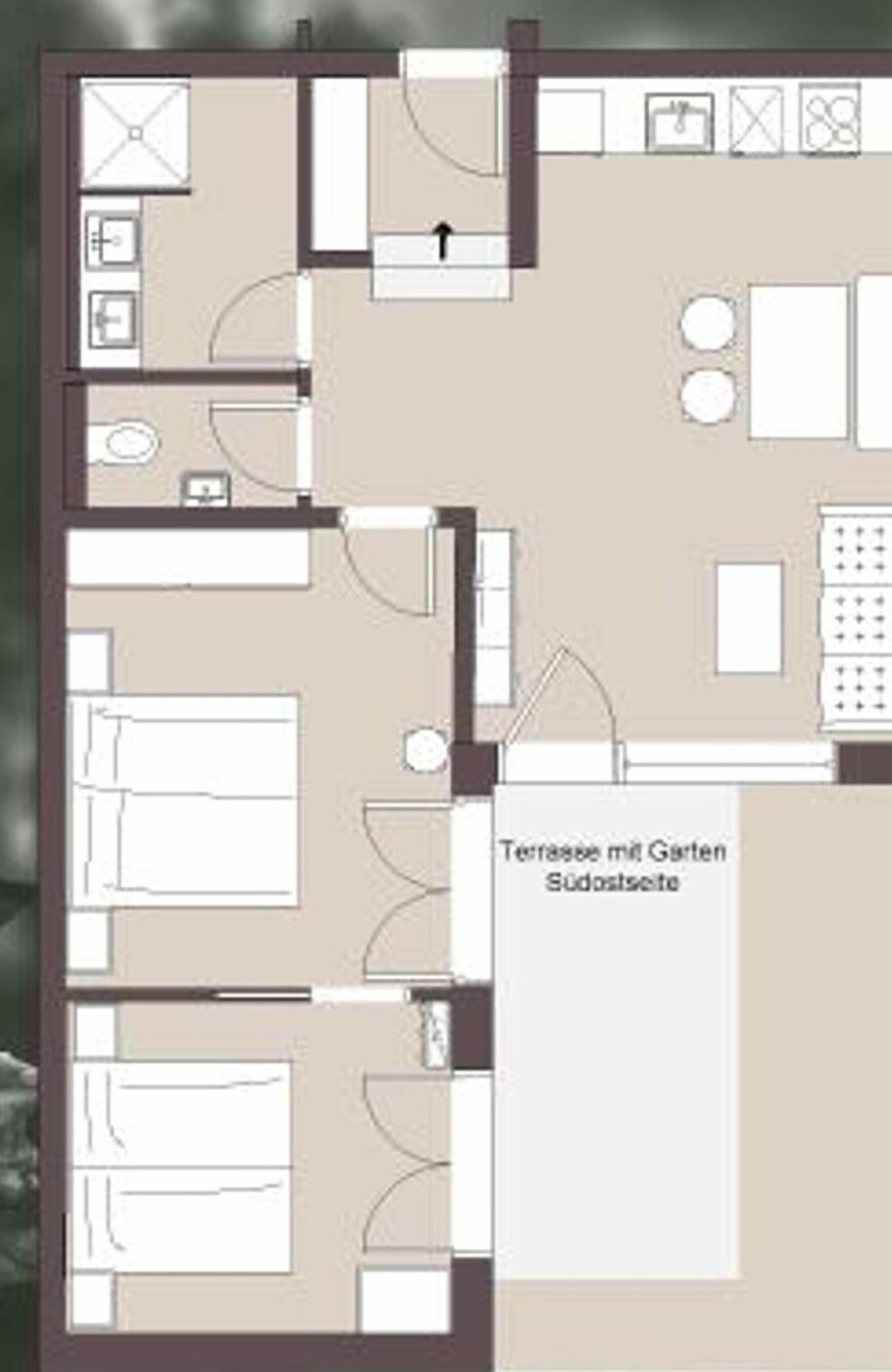 ApARTment 3 - 2 bedrooms, south terrace & garden - WalserART