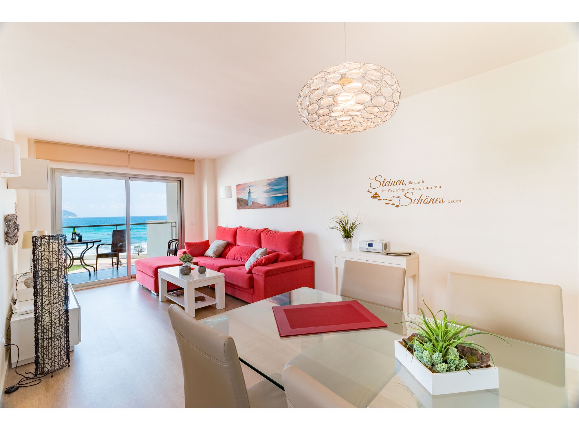 Sensational new apartment right on the beach with a unique sea view