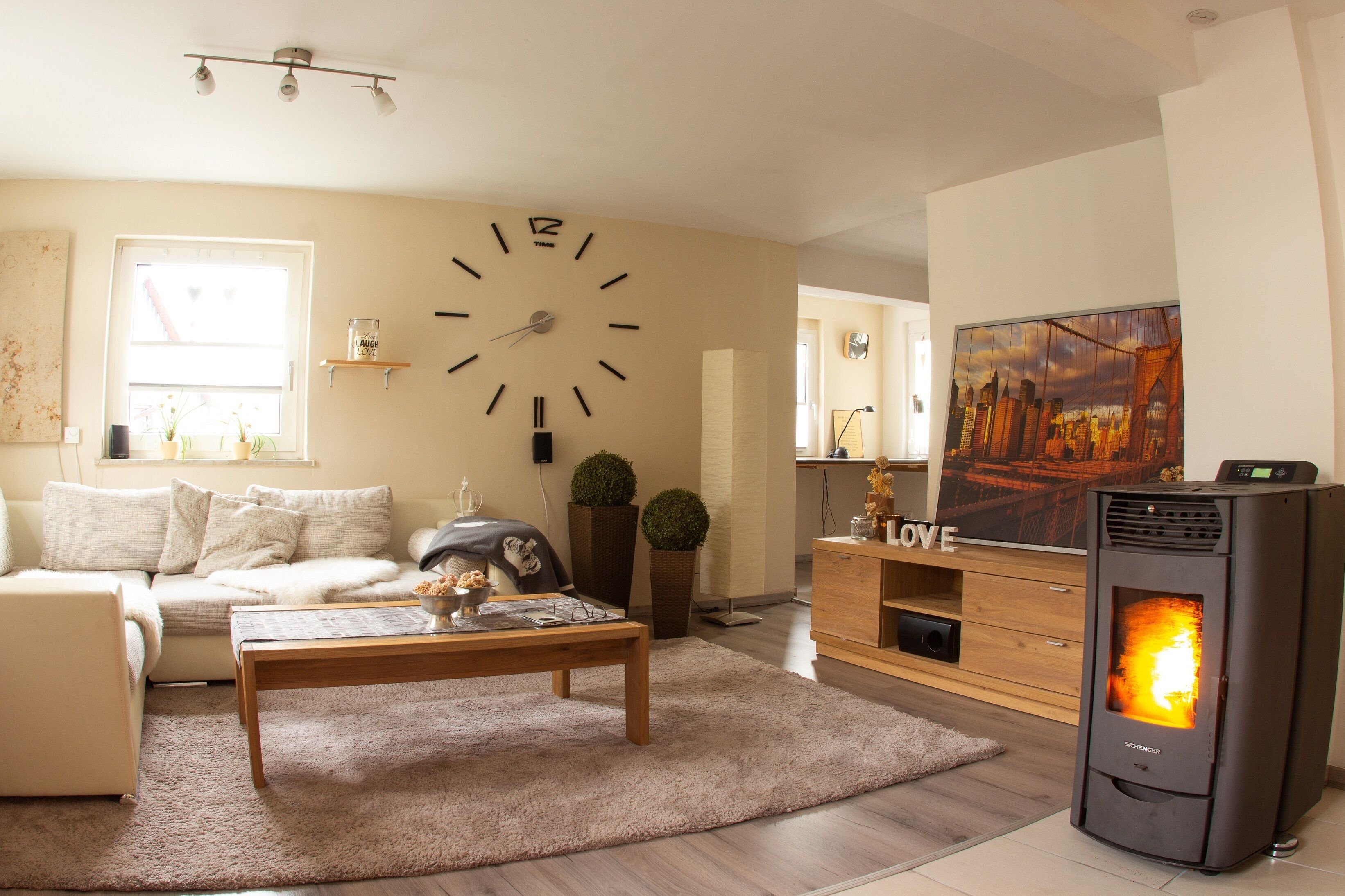 Lovingly restored holiday home decoration barn with roof terrace