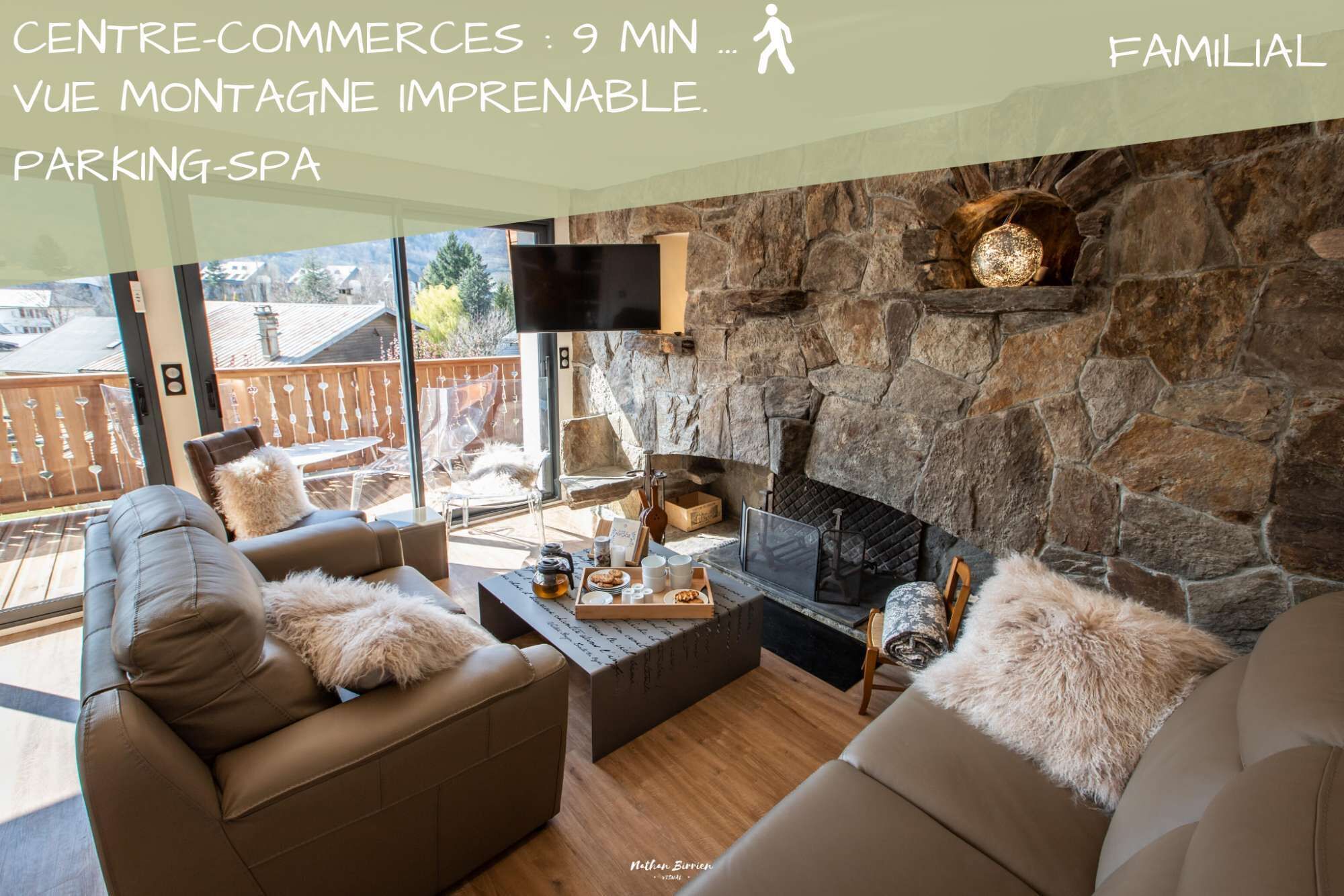 Chalet Hygge Saint-Lary center: Comfort / 4 bedrooms / Spa / Breathtaking view / Parking