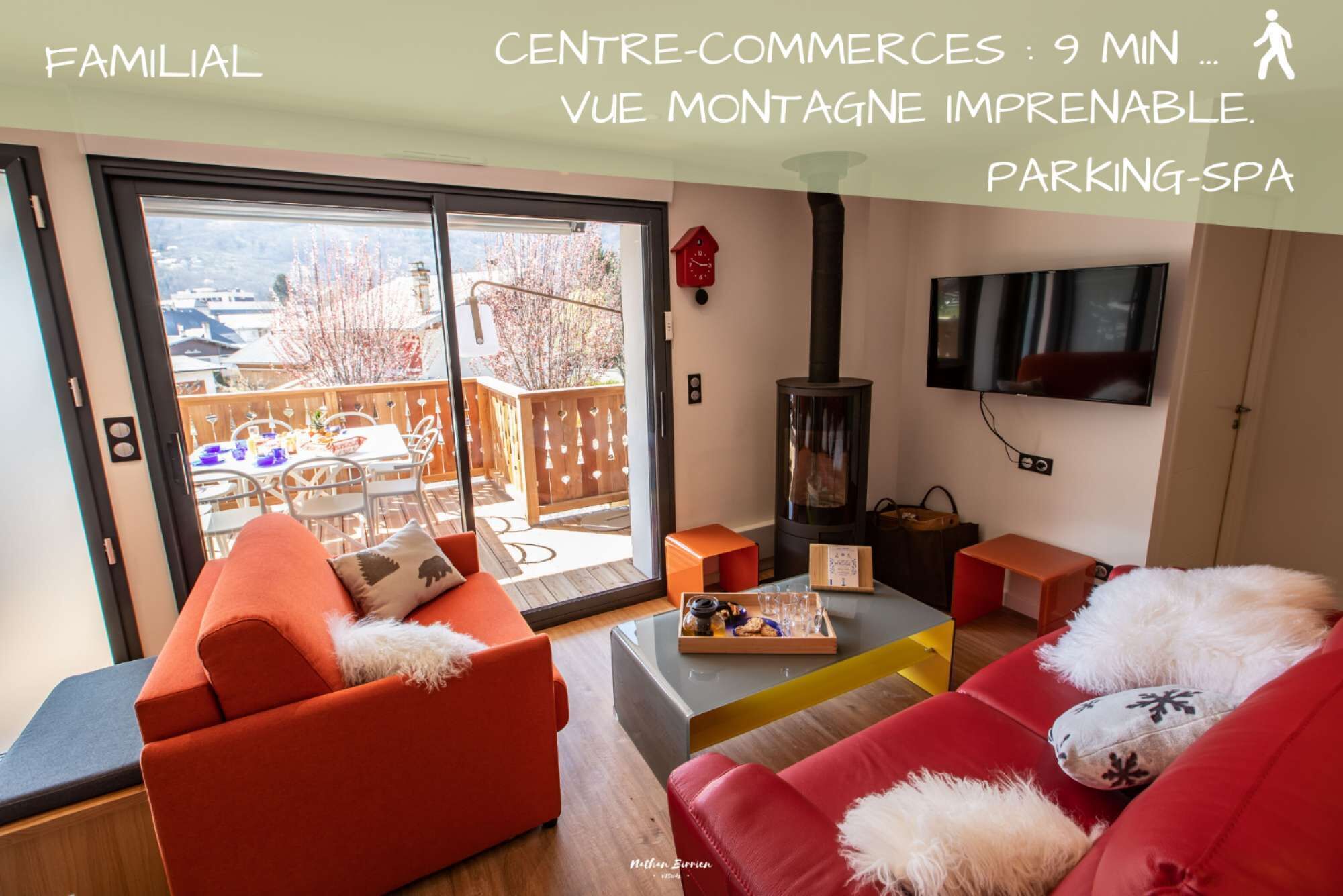 Chalet Hygge Saint-Lary center: Cozy / 2 bedrooms / Spa / Breathtaking view / Parking