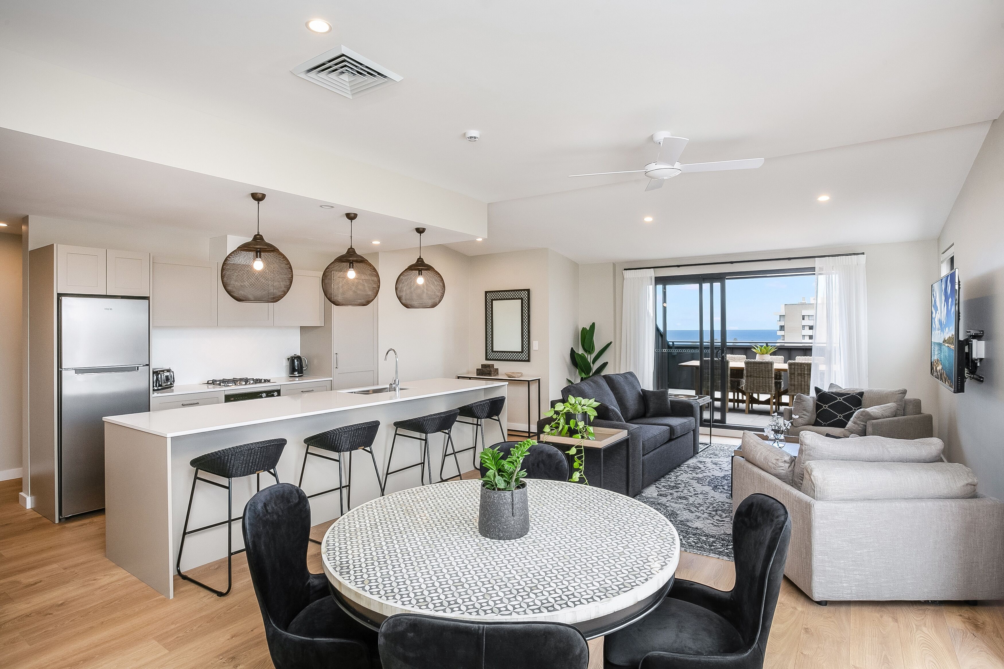 Executive  2 bedroom 2 bath apartment with expansive water views over Manly
