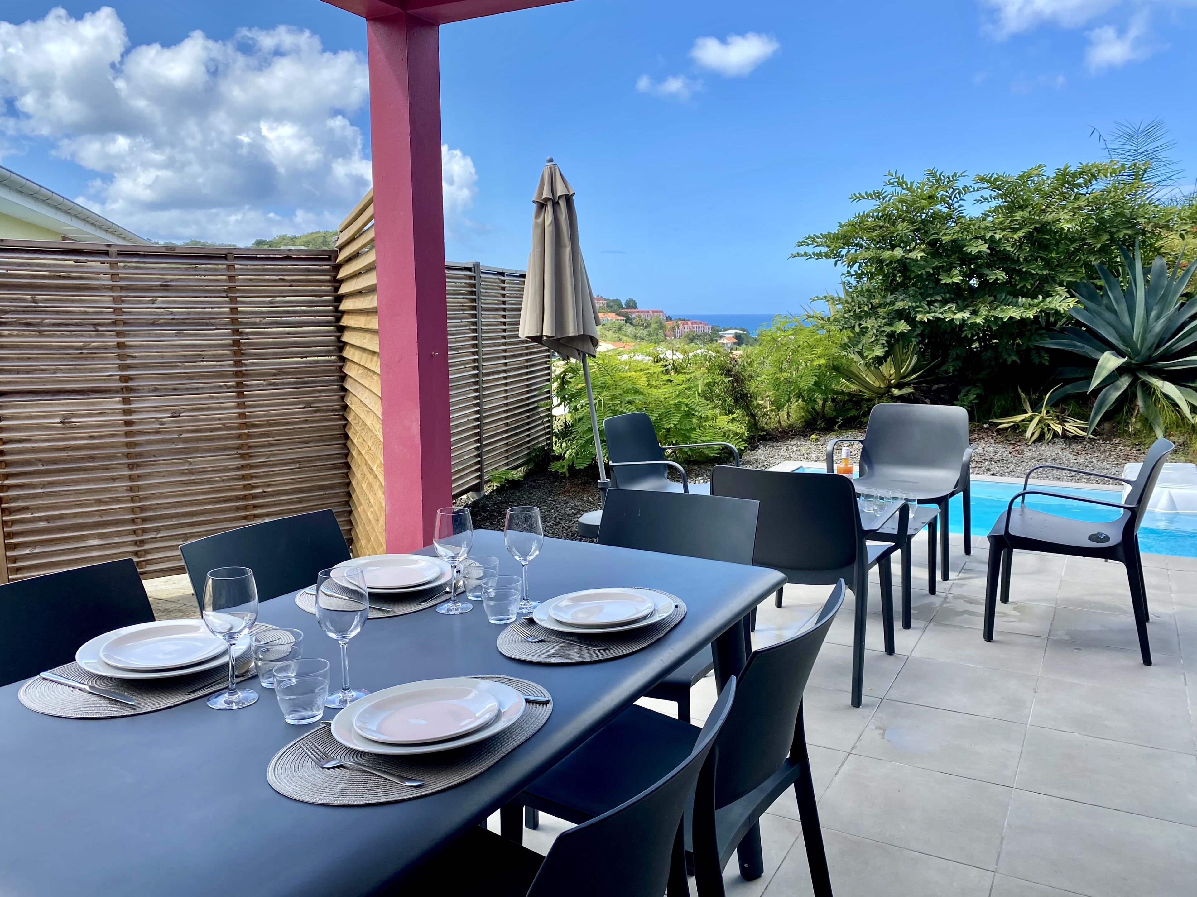 New luxury T3, 4 people, 2 bedrooms, private pool + sea view = TOP VACANCES