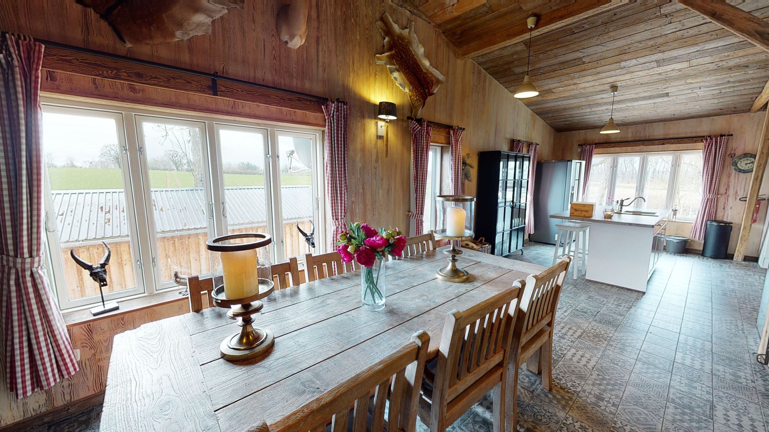 cozy apartment in the style of a hut