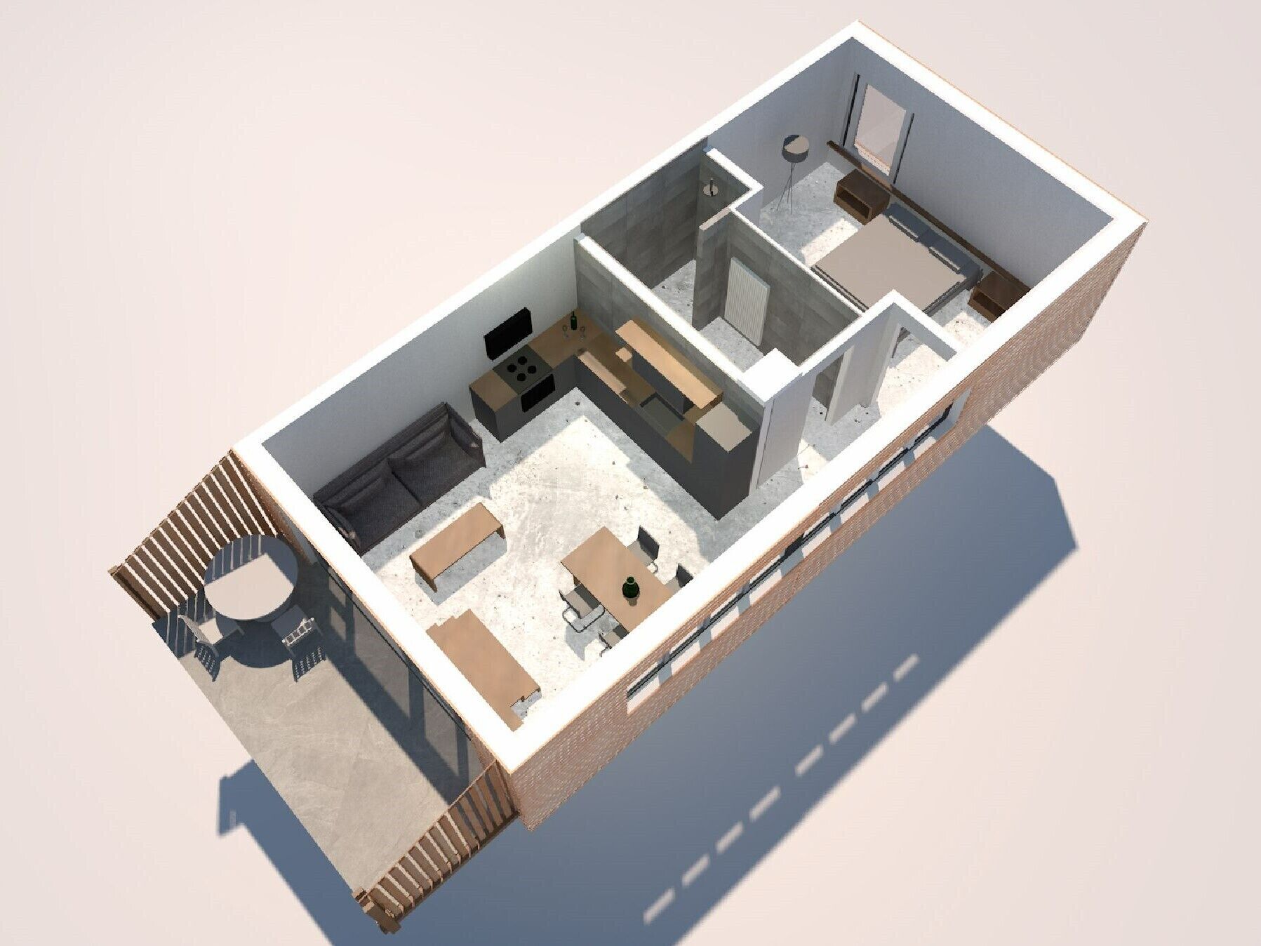 1 Chardonnay, 57qm, Balkon, 1 Schlafzimmer, Max. 2 Personen