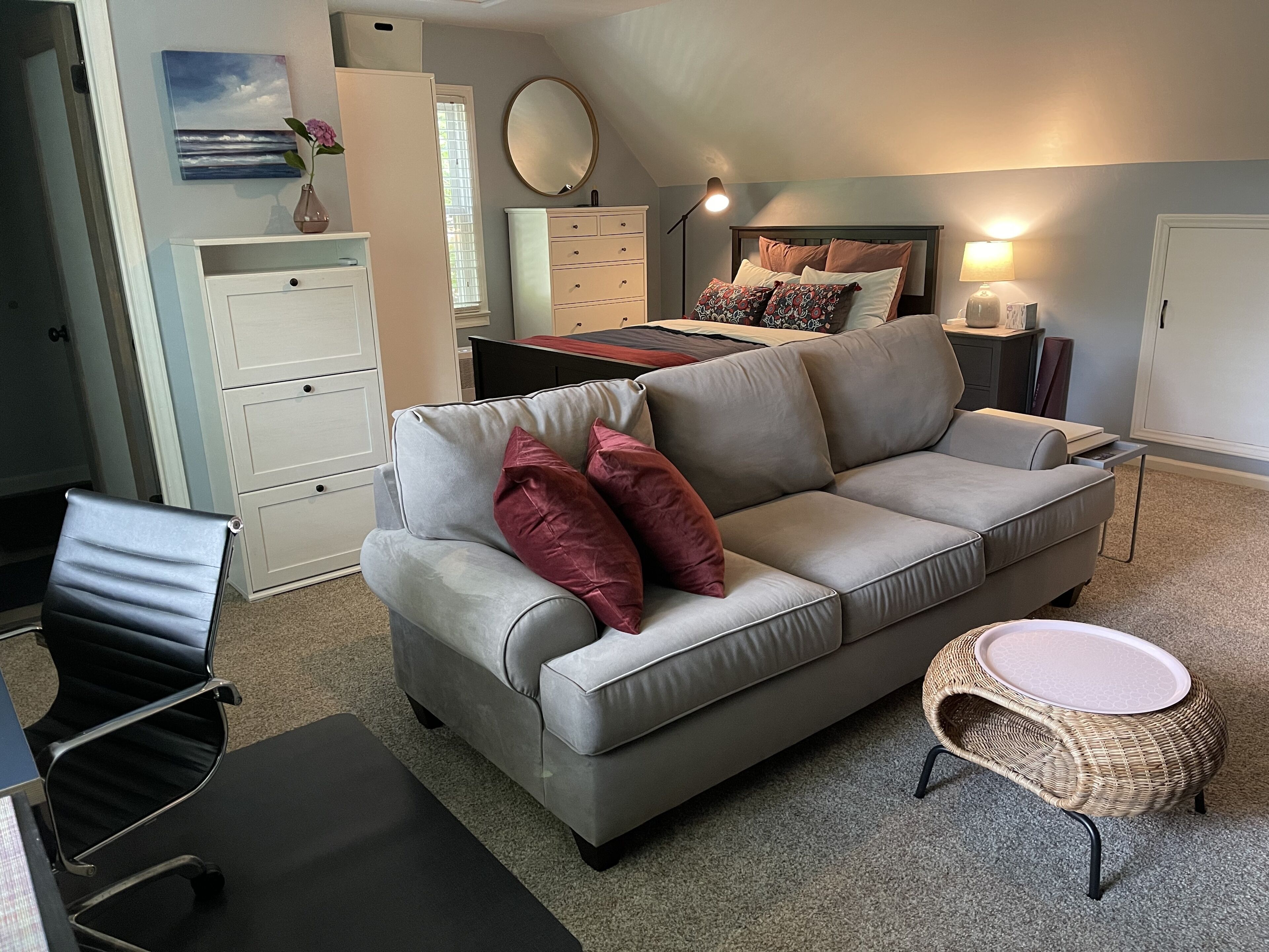 Studio above detached garage