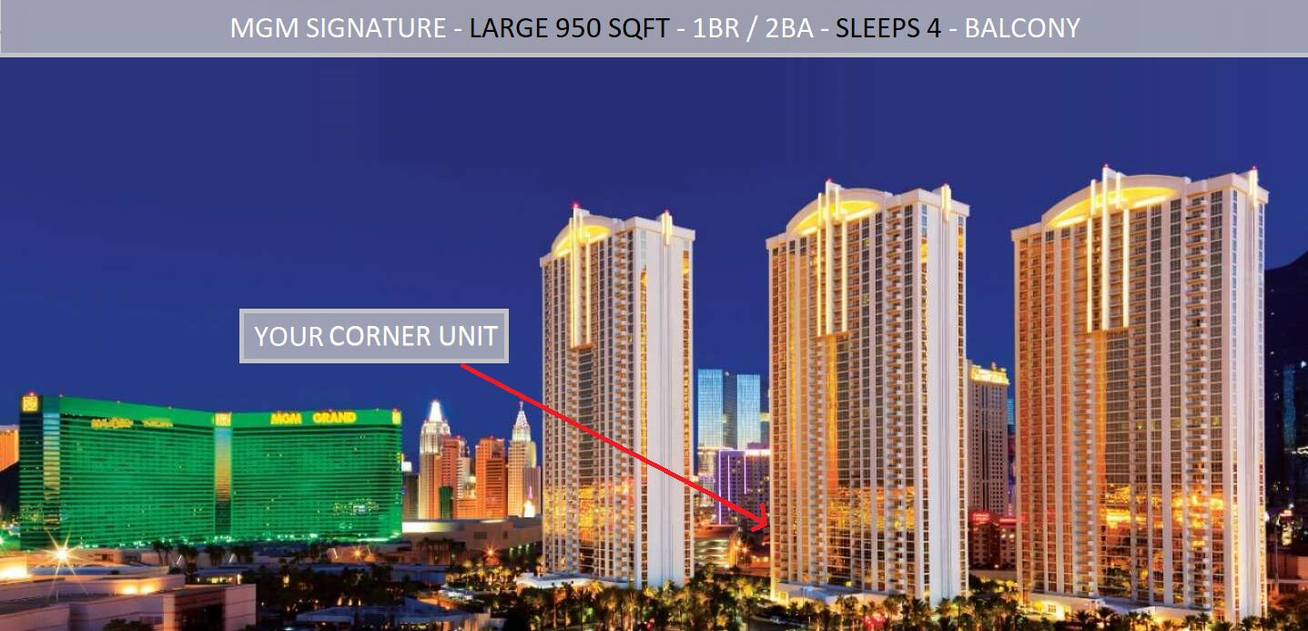 MGM Signature - Large 900sf 1br/2ba Corner Unit #LZV