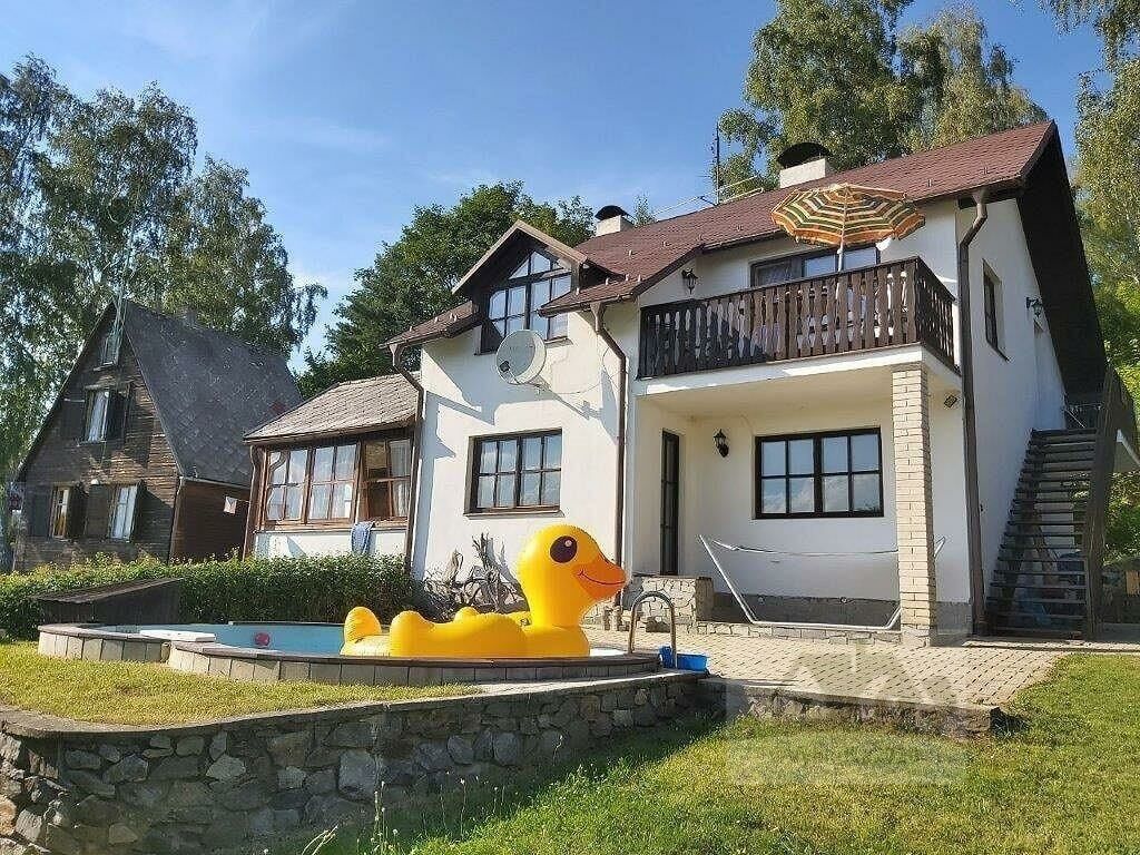 Holiday house with 2 separate apartments with swimming pool, unobstructed view of Lipno dam