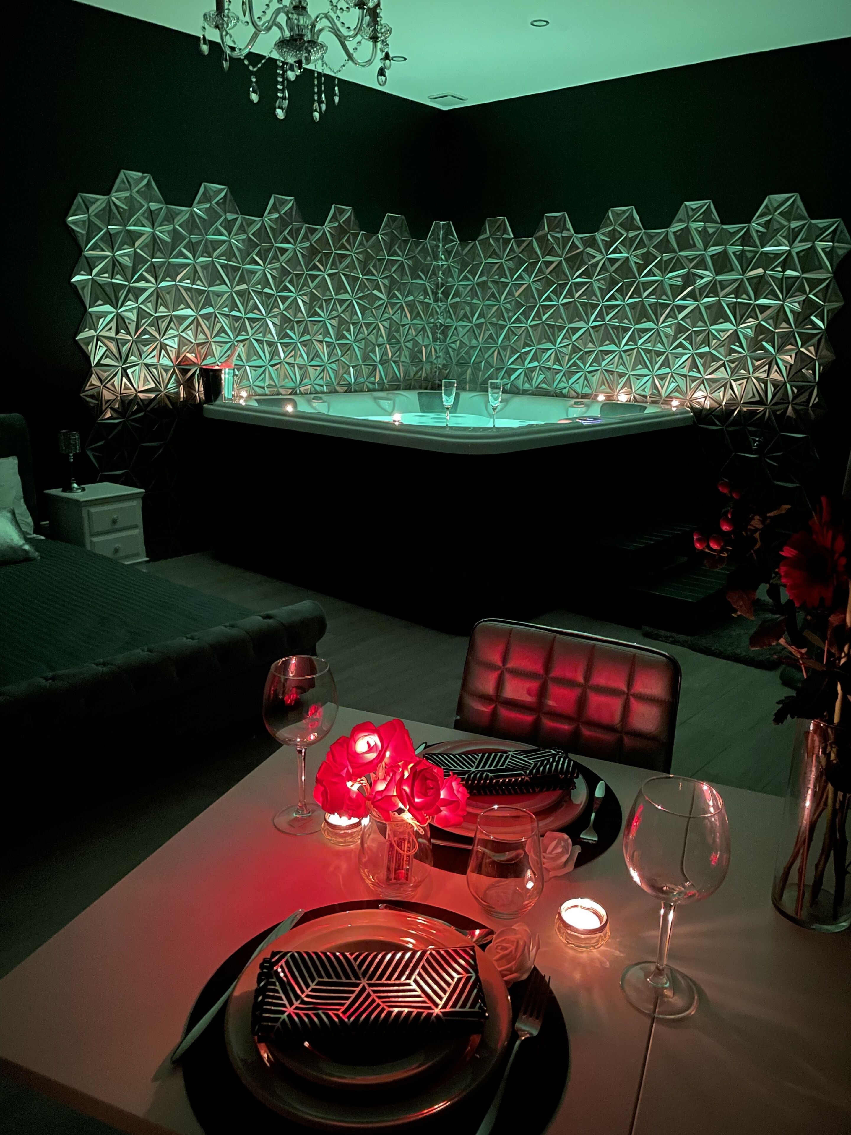 Romantic room with private jacuzzi