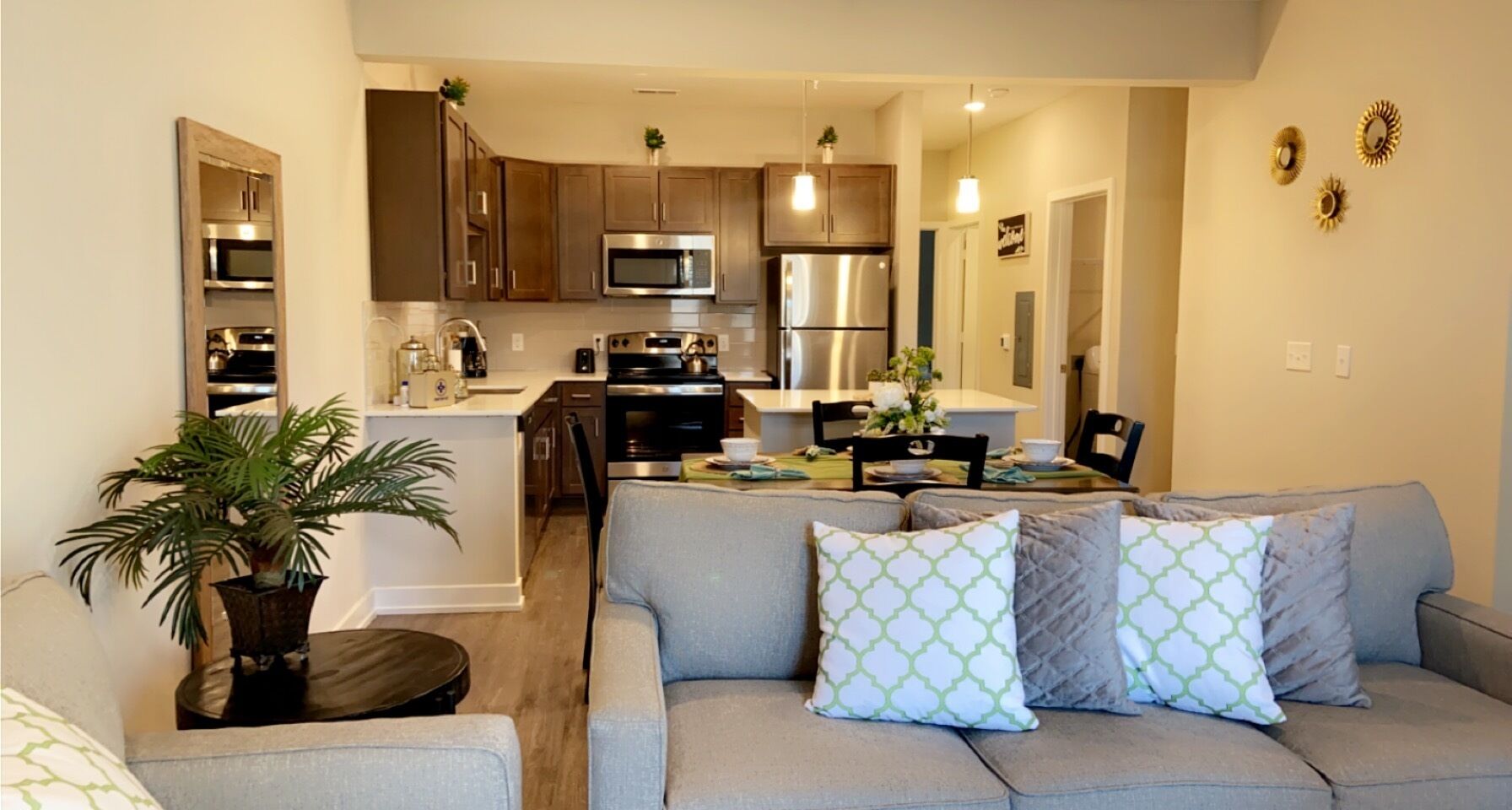 Luxury apartment 10 mins from downtown free groceries