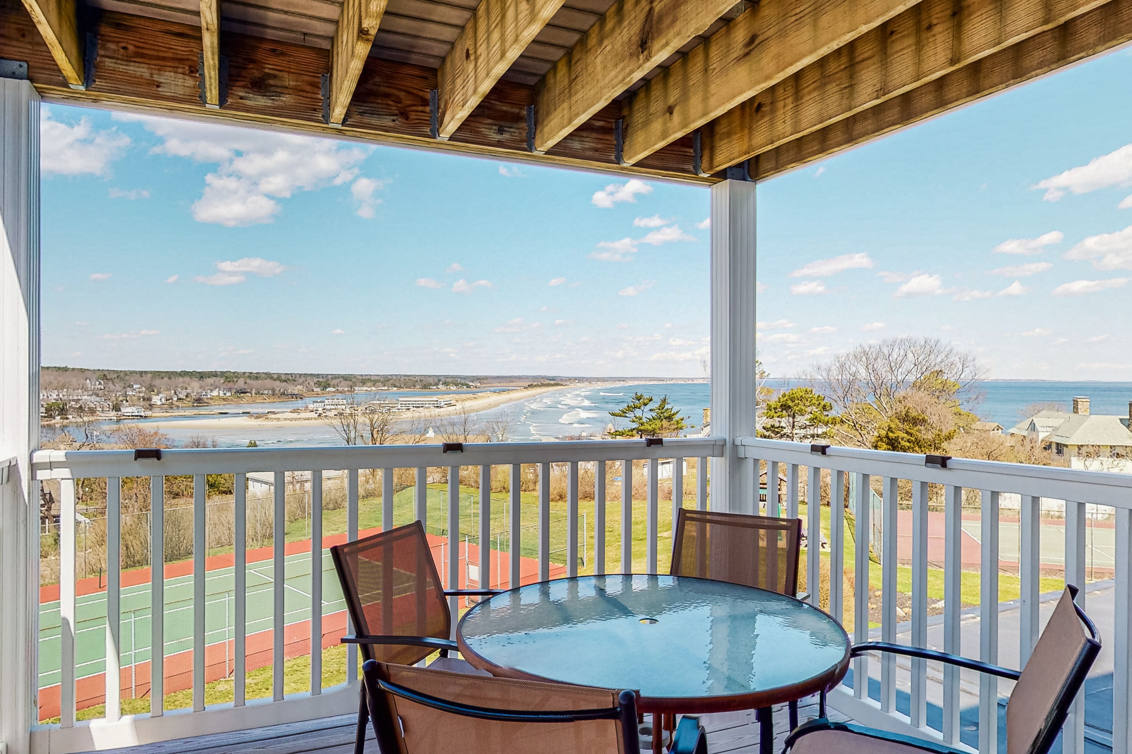 Ocean-view condo overlooking Ogunquit Beach with balcony, pool & tennis