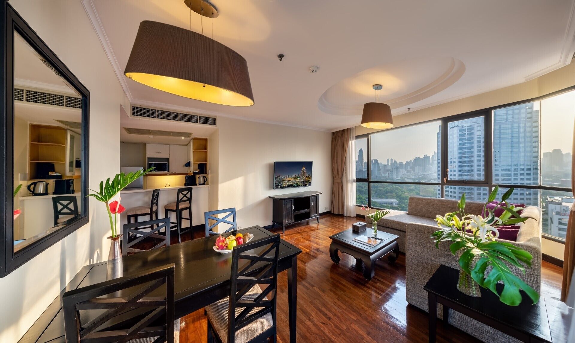 Two Bedroom Suite with views across the city