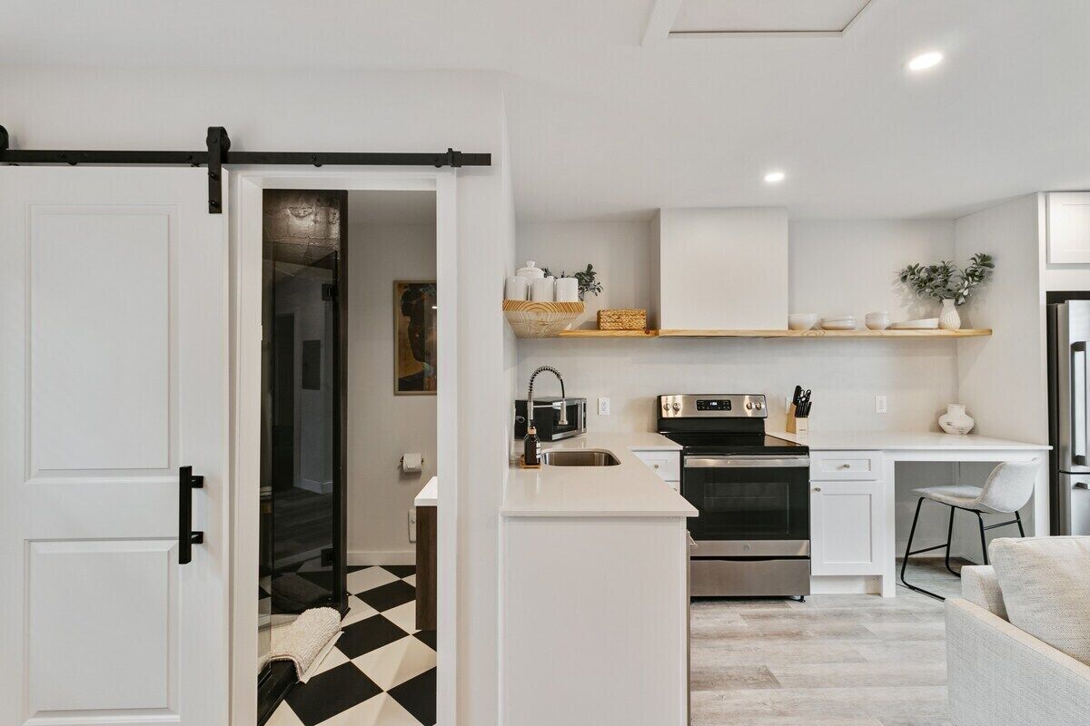 Enjoy a stylish experience at this unique, modern flat in Downtown Ferndale