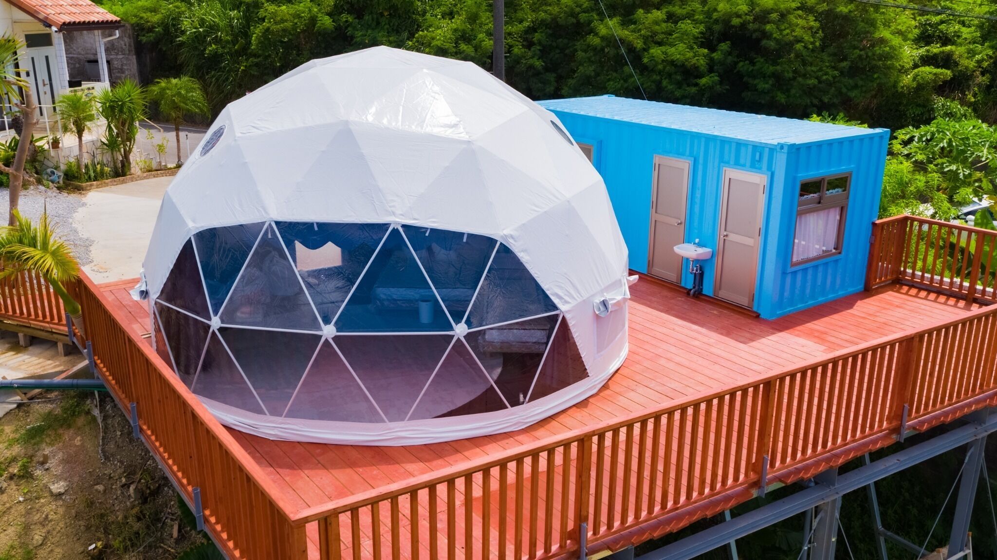 Okinawa Glamping Hikari Dome Dinner Plan without B / Uruma Okinawa