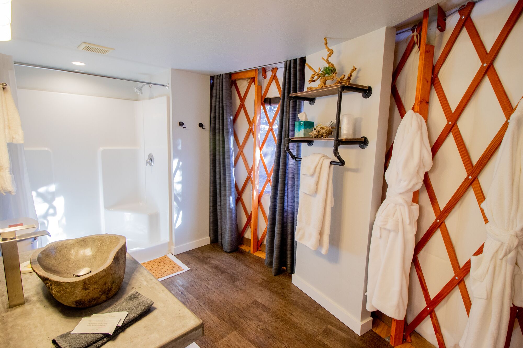 Luxury Glamping Yurt Resort Between National Parks with desert mountain views, close to hiking trails, slot canyons, off-roading and more!