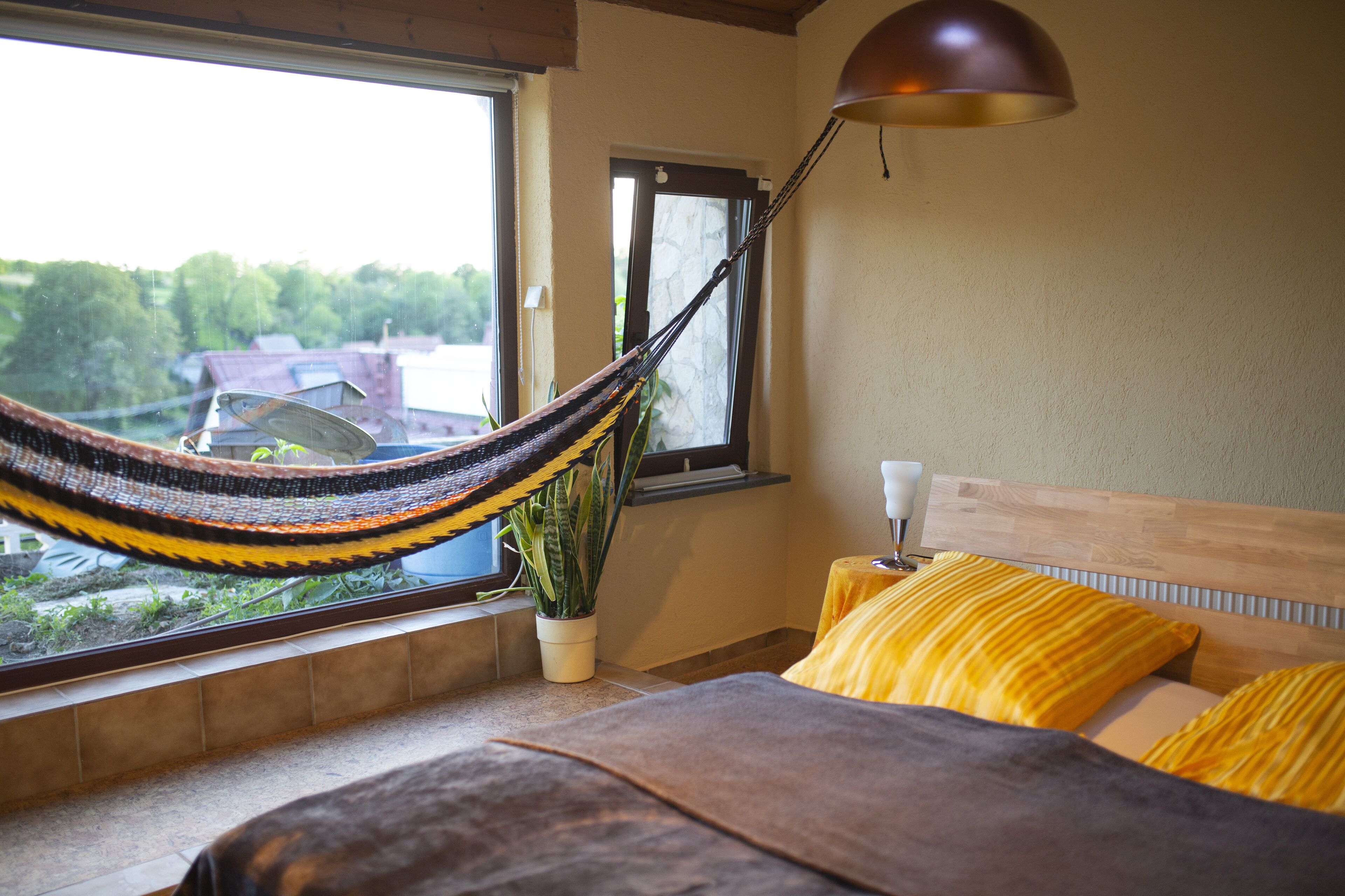 PanoramaStudio mit Hängematte, WiFi, Küche, Bad, Sofa, 7 Min. zum Thüringer Meer