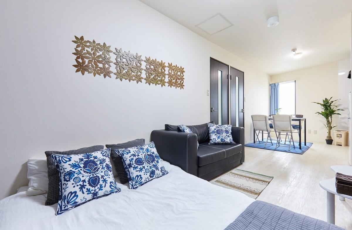 JR Kamada 10min, 2BR,up to 9PP, HanedaAP,WiFi,49sq