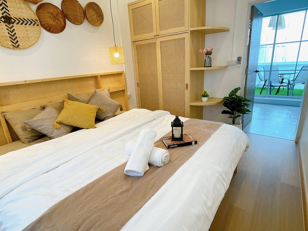 Relax Private terrace&cozy BR,near Grand palace