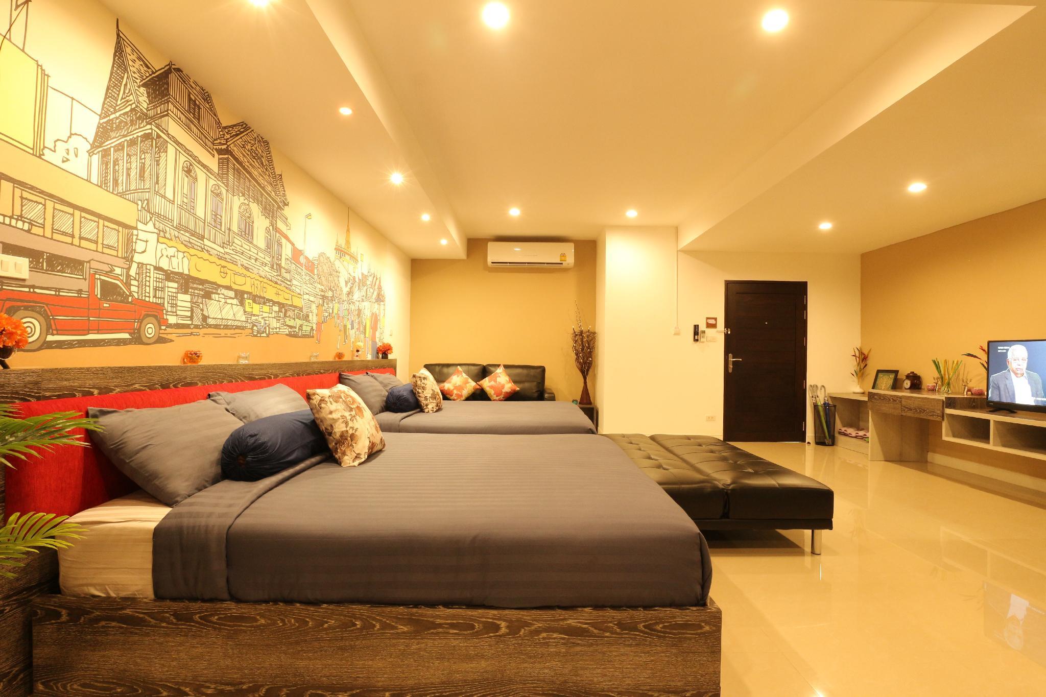 Spacious 4 pax, 8 mins BTS, Free WIFI, Near Silom
